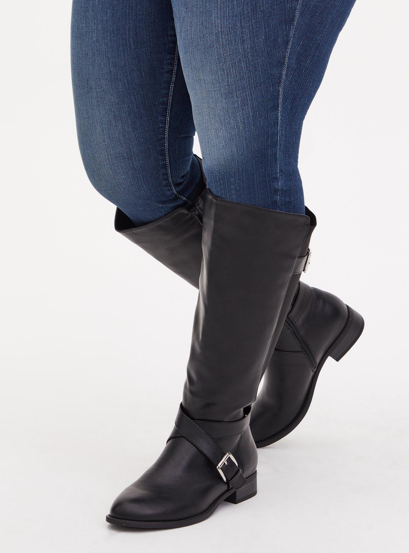 Plus Size Buckle Knee-High Boot (WW), , hi-res