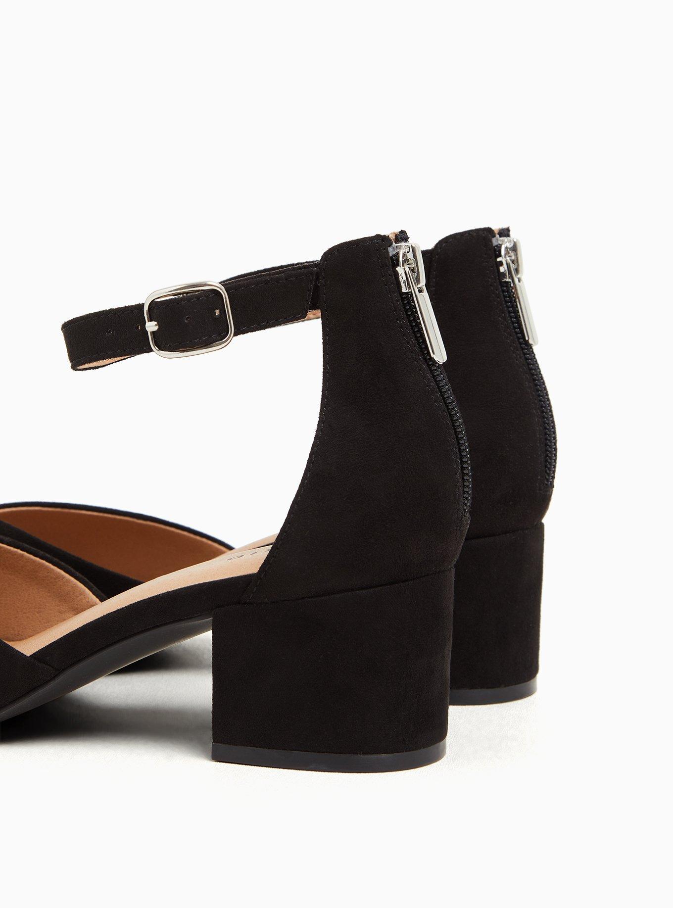 V cut block on sale heels