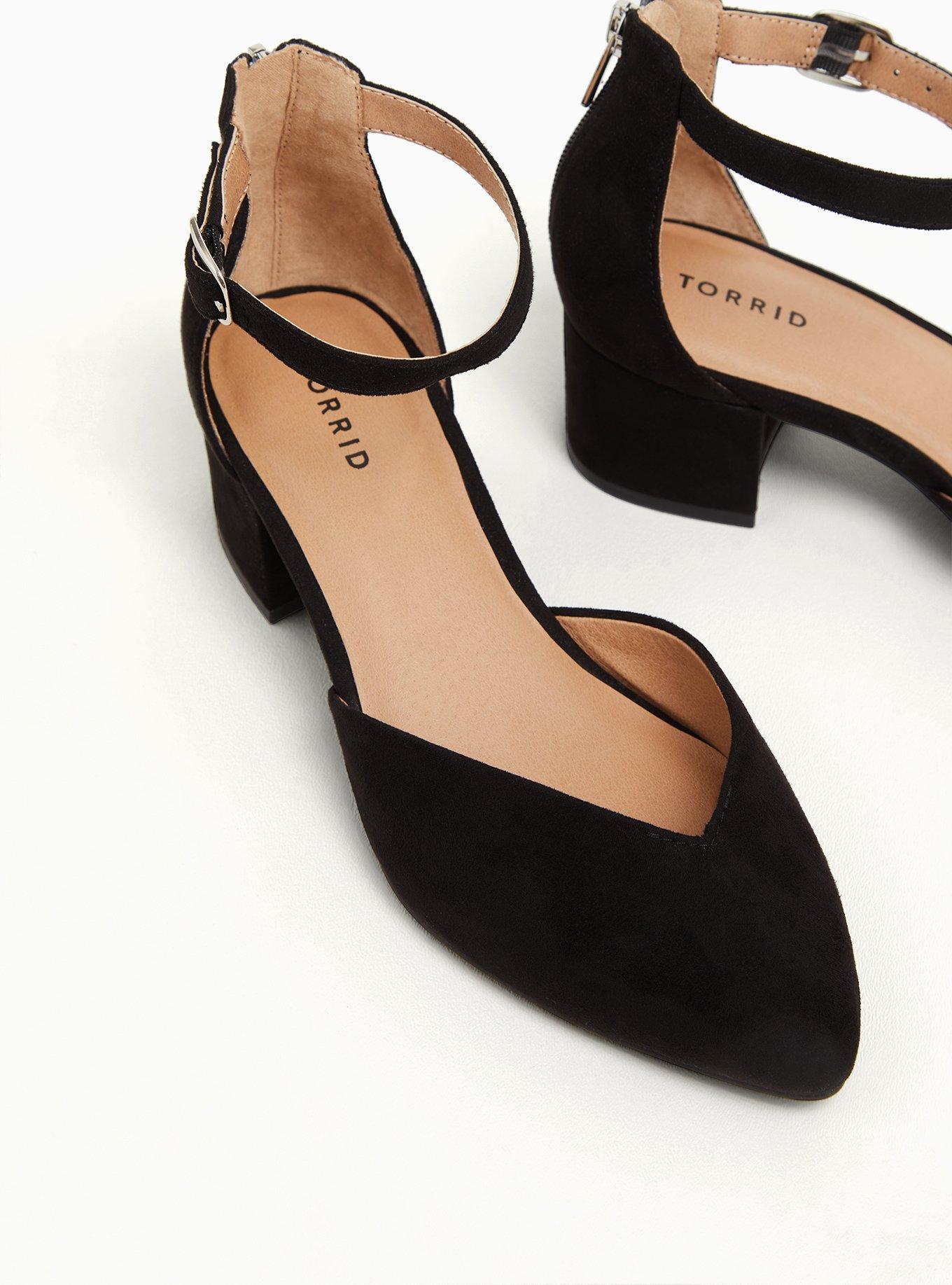 V-Cut Pointed Block Heel (WW), , alternate