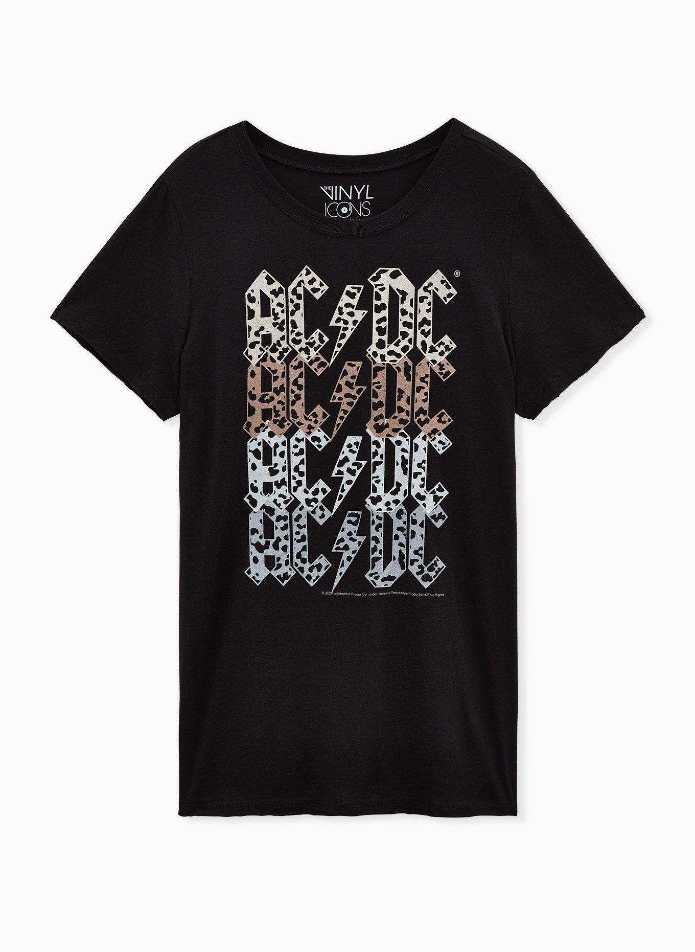 Plus Size AC/DC Leopard Crew Tee - Black, DEEP BLACK, hi-res