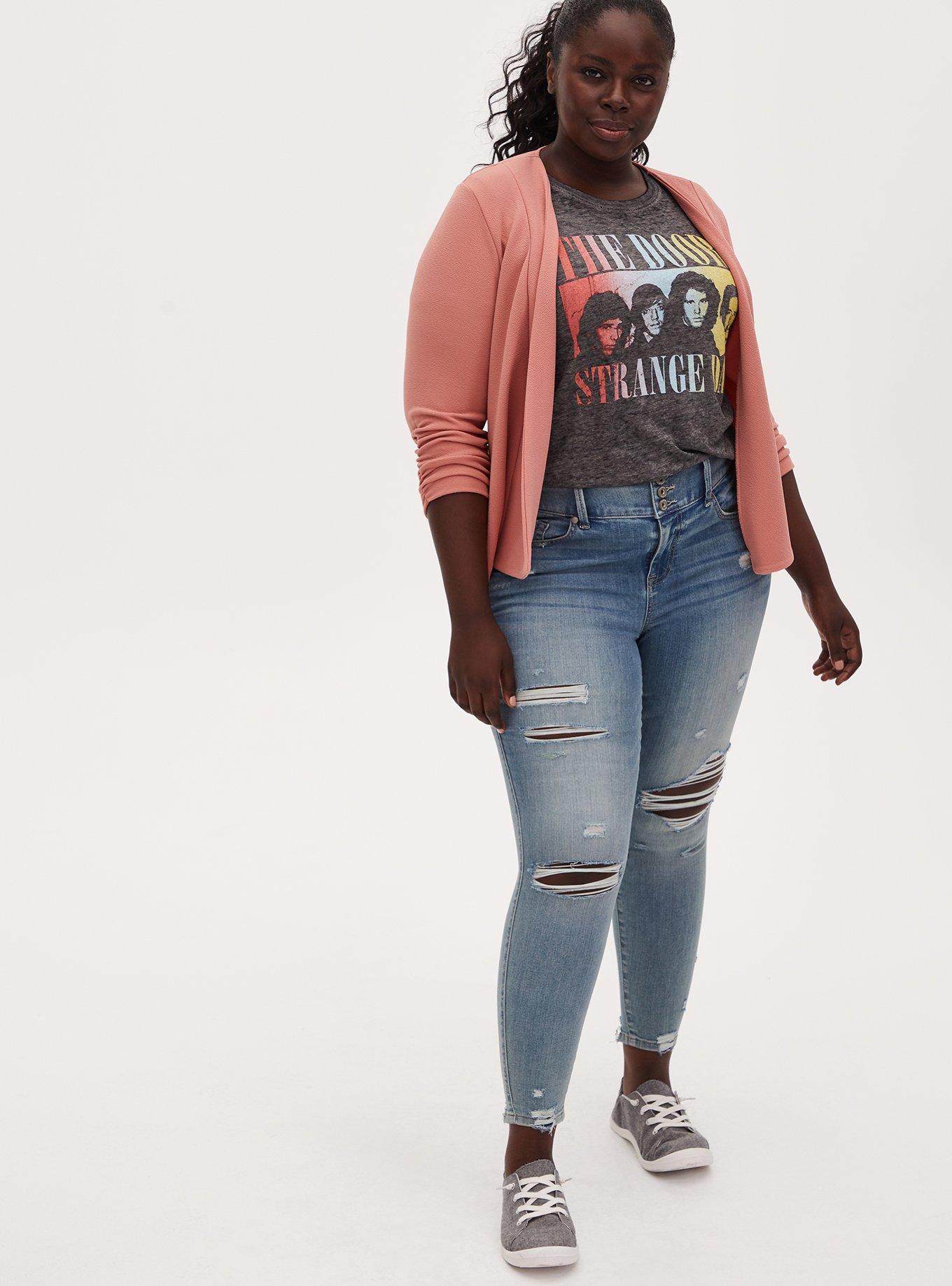 The Doors Strange Days Crew Tee - Burnout Black, DEEP BLACK, alternate