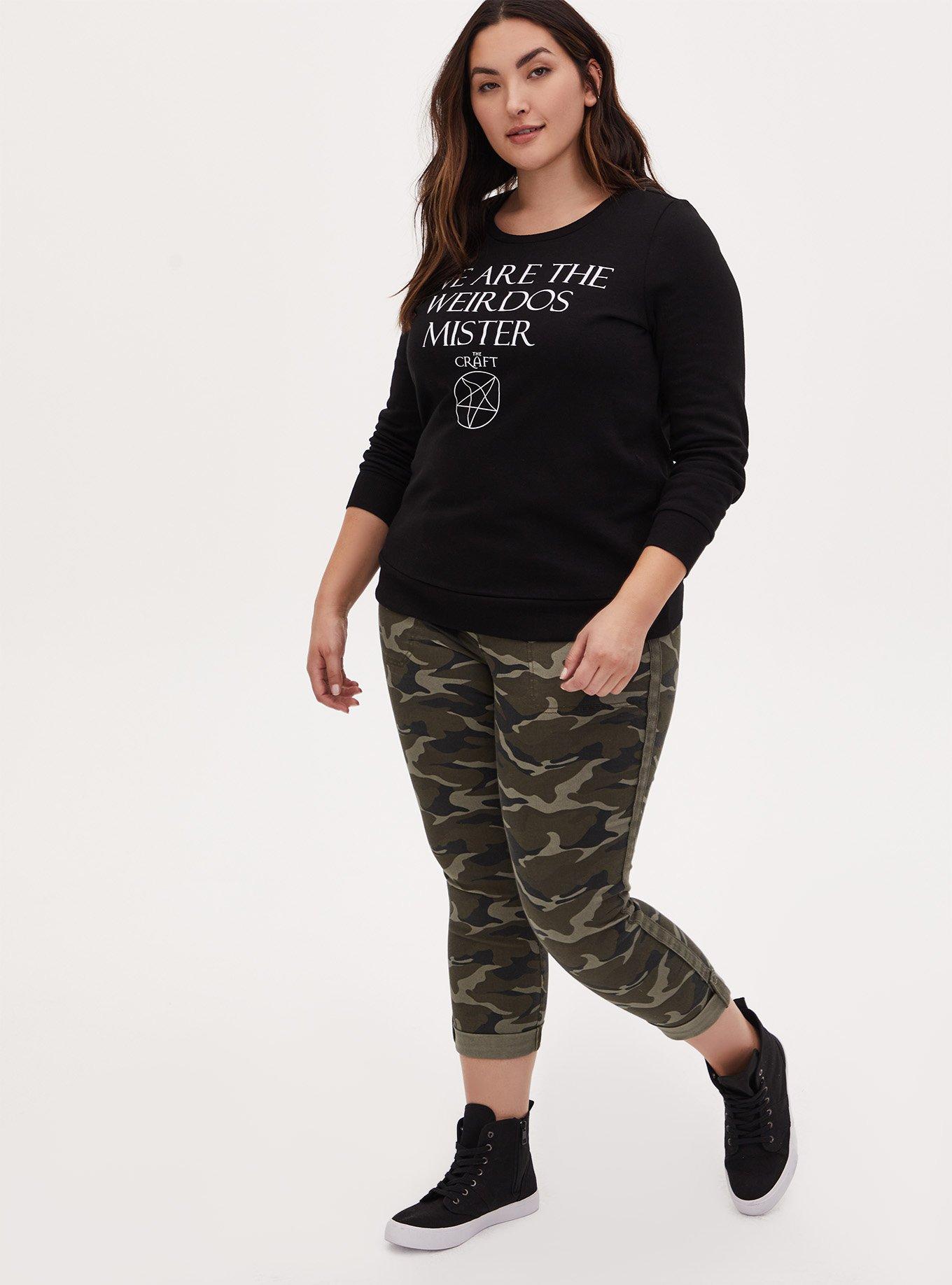 Plus Size The Craft We Are The Weirdos Black Fleece Sweatshirt, DEEP BLACK, alternate