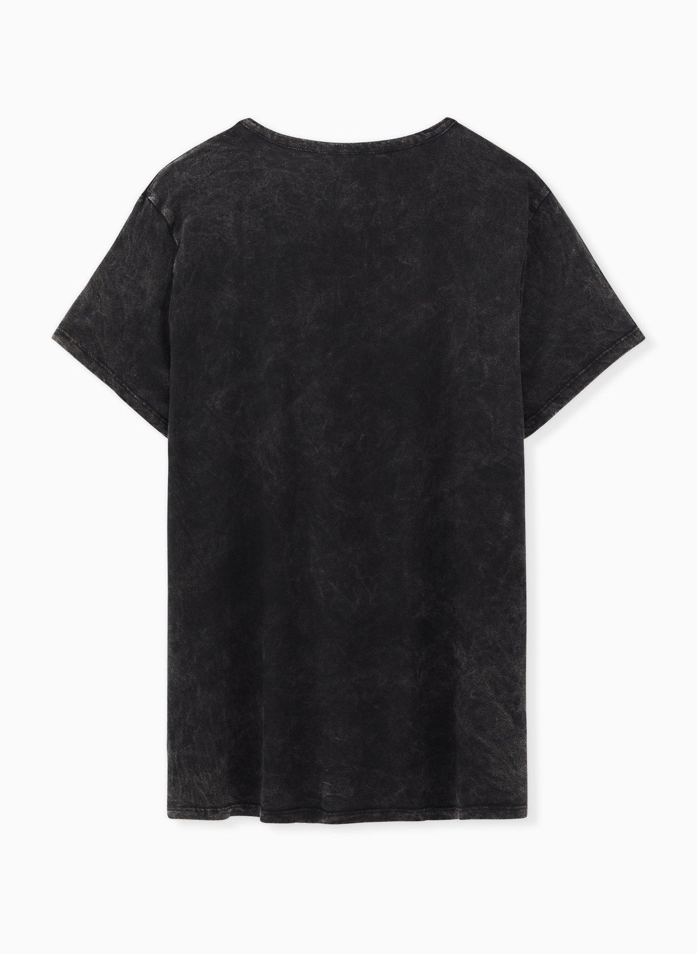 Plus Size Disney Villains Black Mineral Wash O-ring Top, DEEP BLACK, alternate