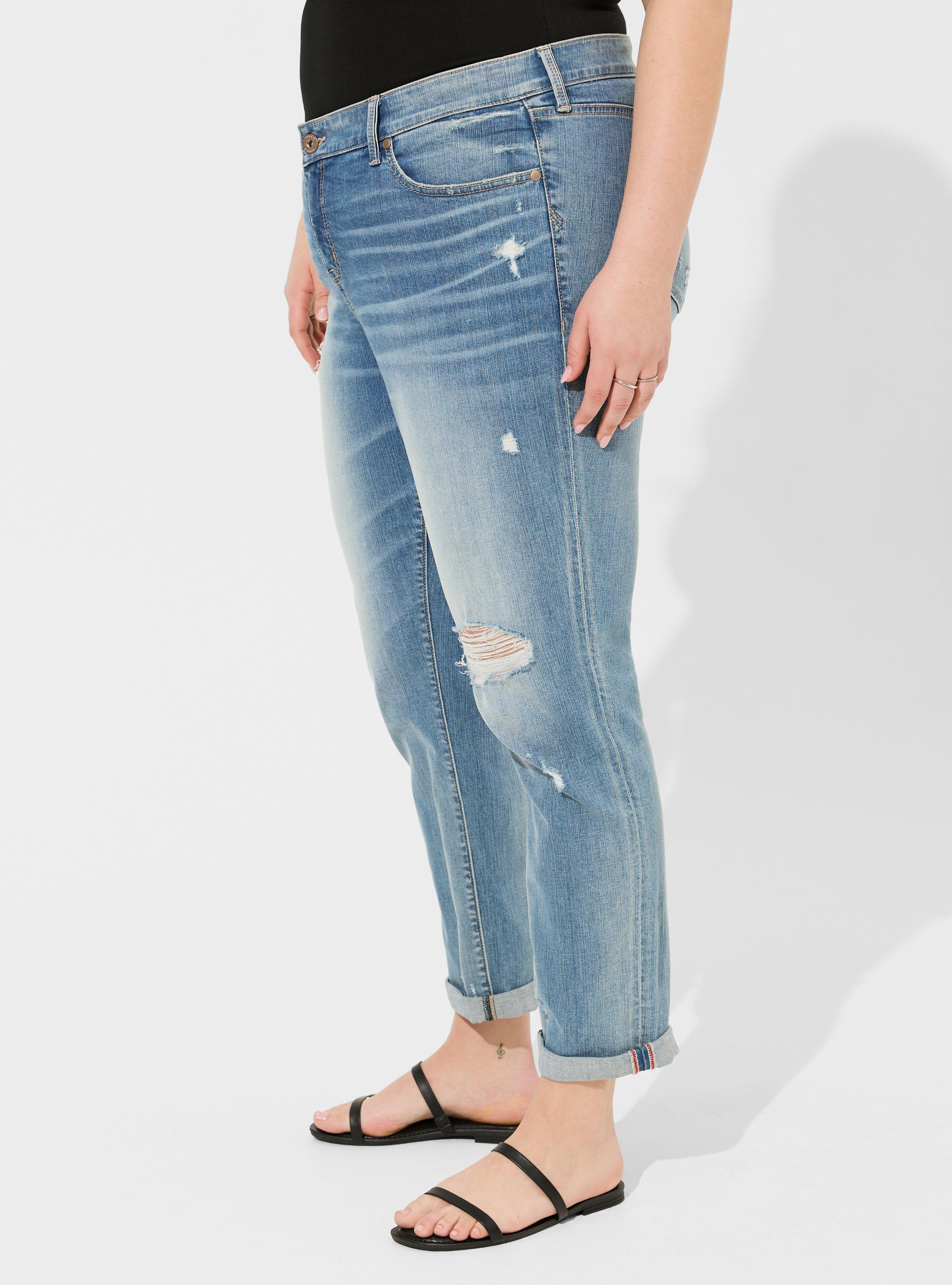 Plus Size - Boyfriend Straight Vintage Stretch Mid-Rise Jean - Torrid