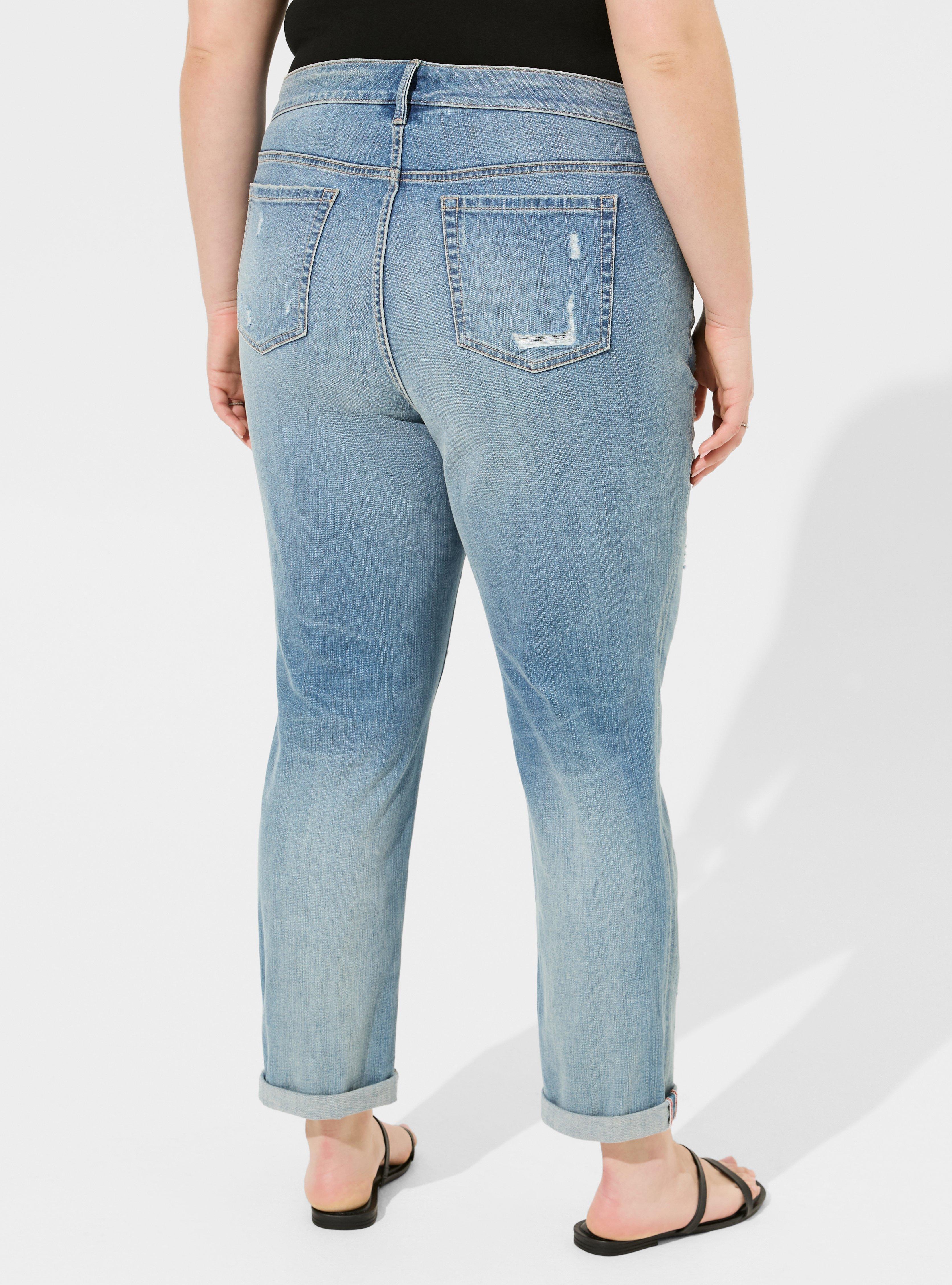 Boyfriend Straight Vintage Stretch Mid-Rise Jean