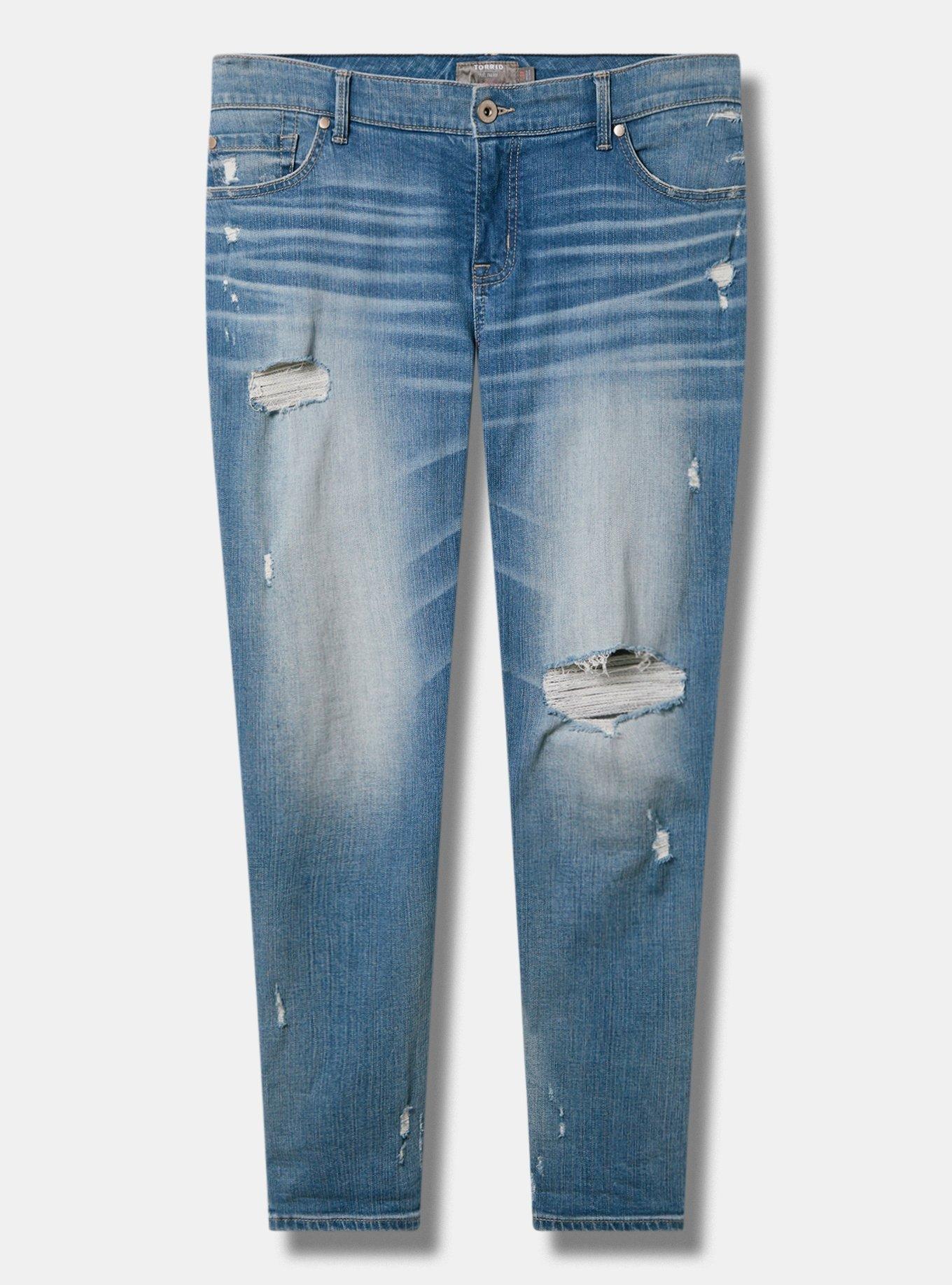 Boyfriend Straight Vintage Stretch Mid-Rise Jean