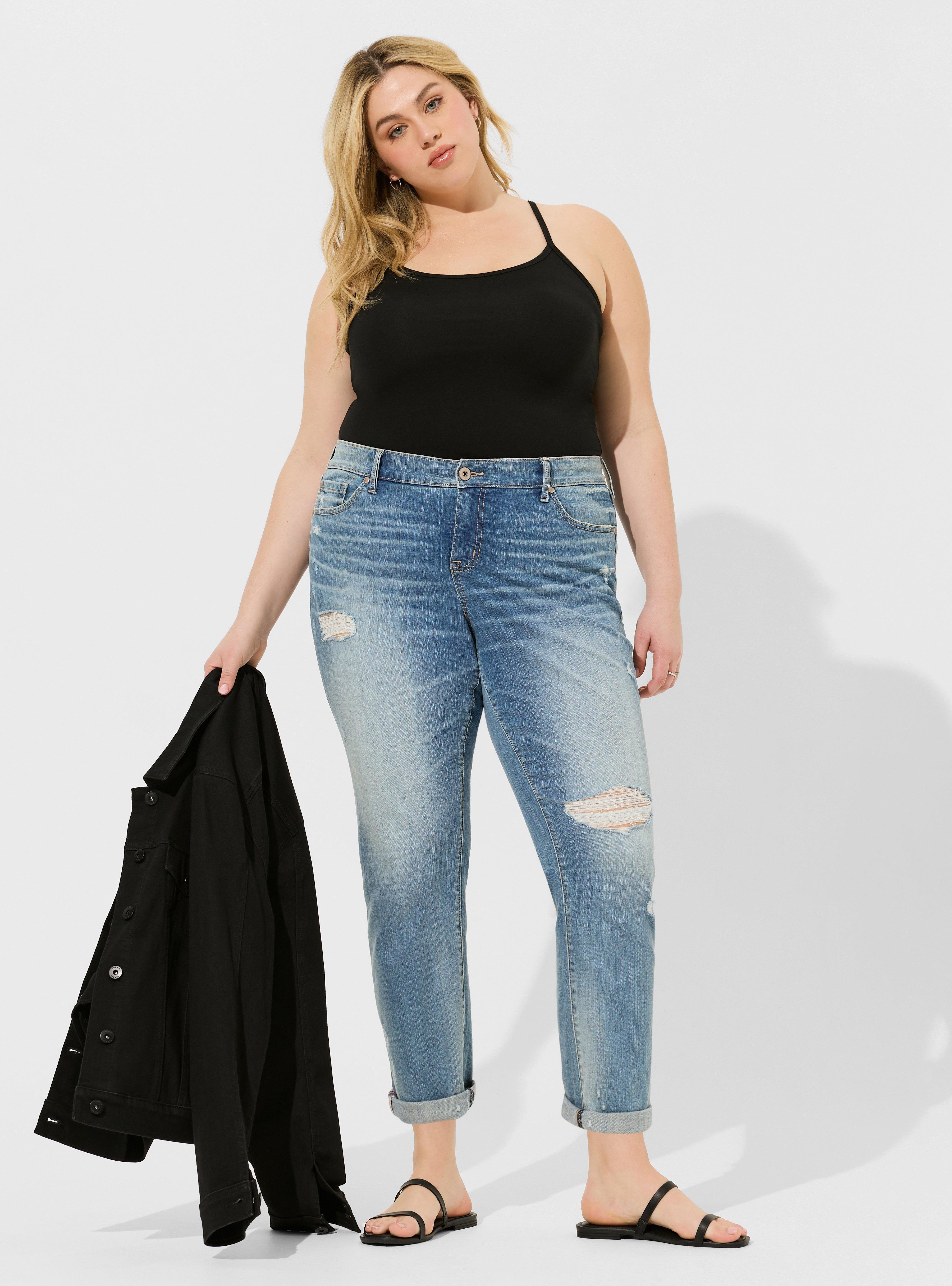 Plus Size - Boyfriend Straight Vintage Stretch Mid-Rise Jean - Torrid