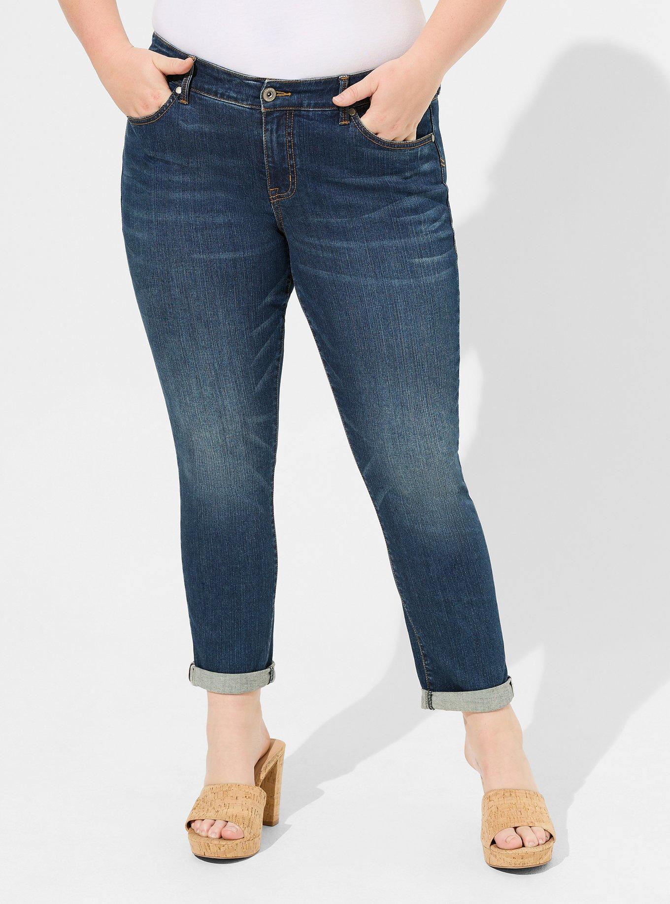 Plus Size - Boyfriend Straight Vintage Stretch Mid-Rise Jean - Torrid