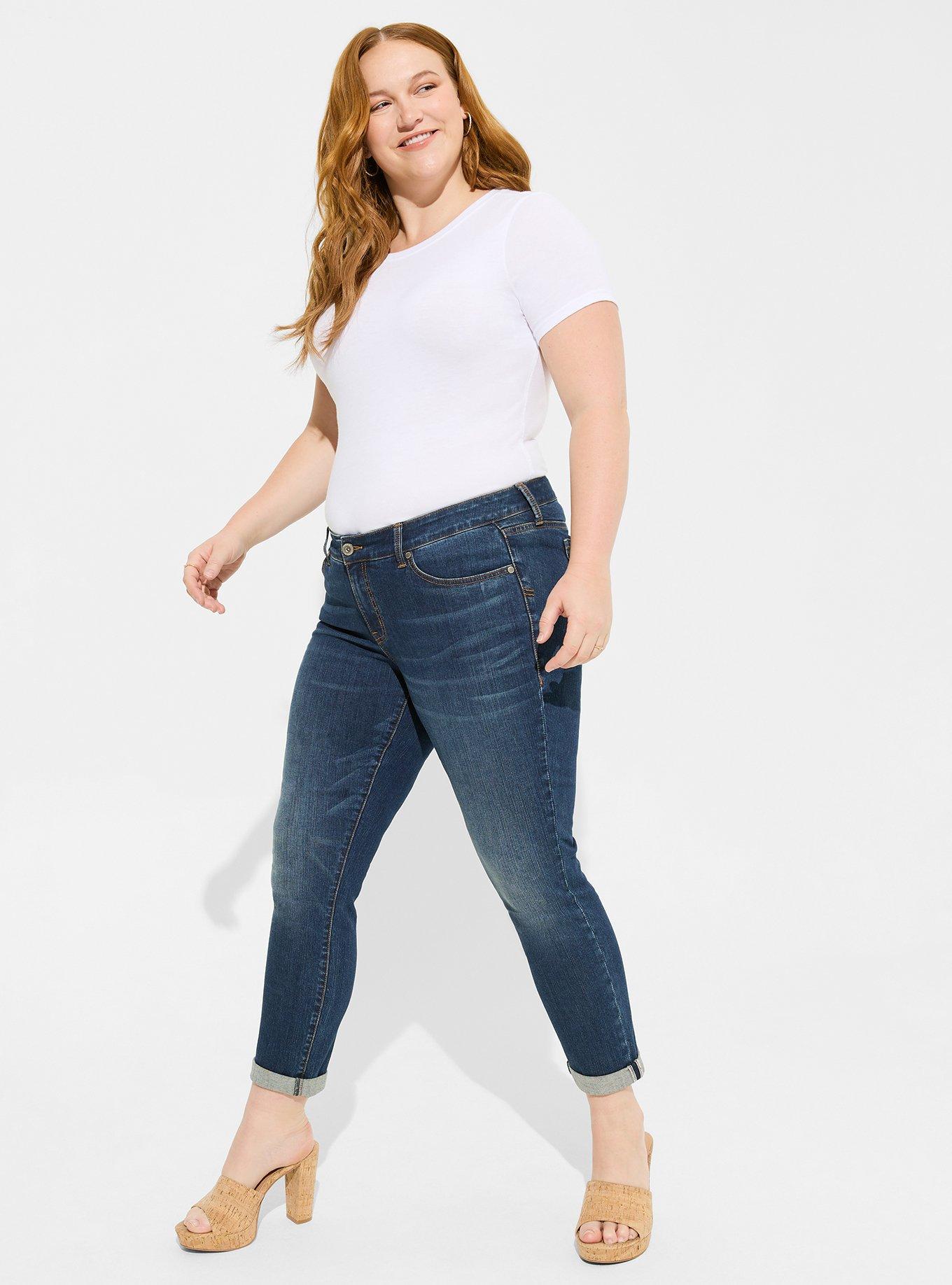 Plus Size - Boyfriend Straight Vintage Stretch Mid-Rise Jean - Torrid