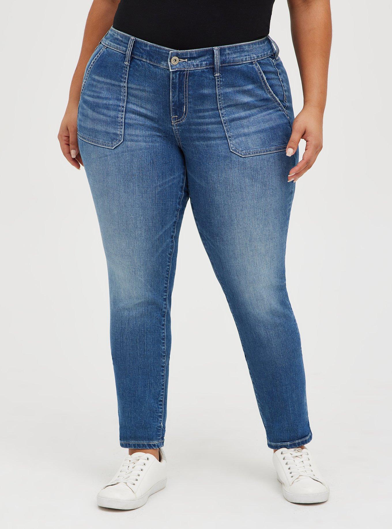 Plus Size - Boyfriend Straight Vintage Stretch Mid-Rise Jean - Torrid