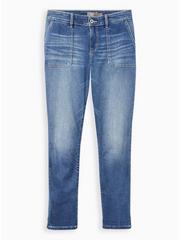 Boyfriend Straight Vintage Stretch Mid-Rise Jean, TWO IN THE BUSH, hi-res