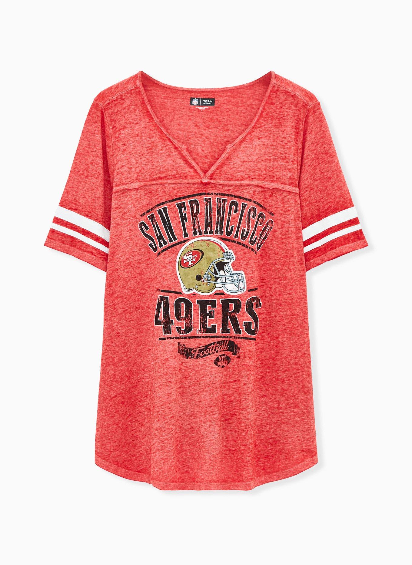 Plus Size - NFL San Francisco 49ers Classic Fit Cotton Long Sleeve Raglan  Tee - Torrid