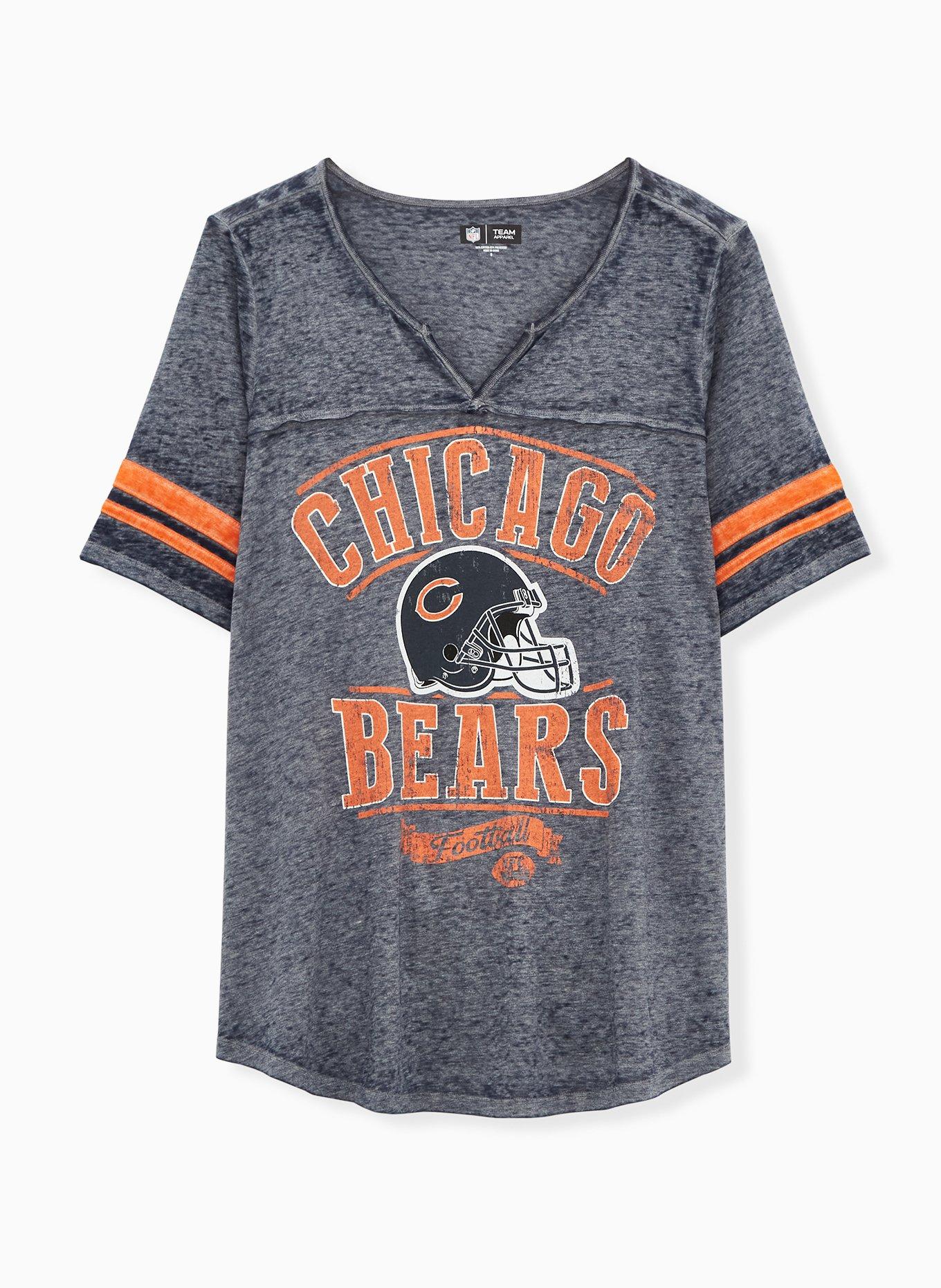 Plus Size - NFL Chicago Bears Navy V-Neck Football Tee - Torrid