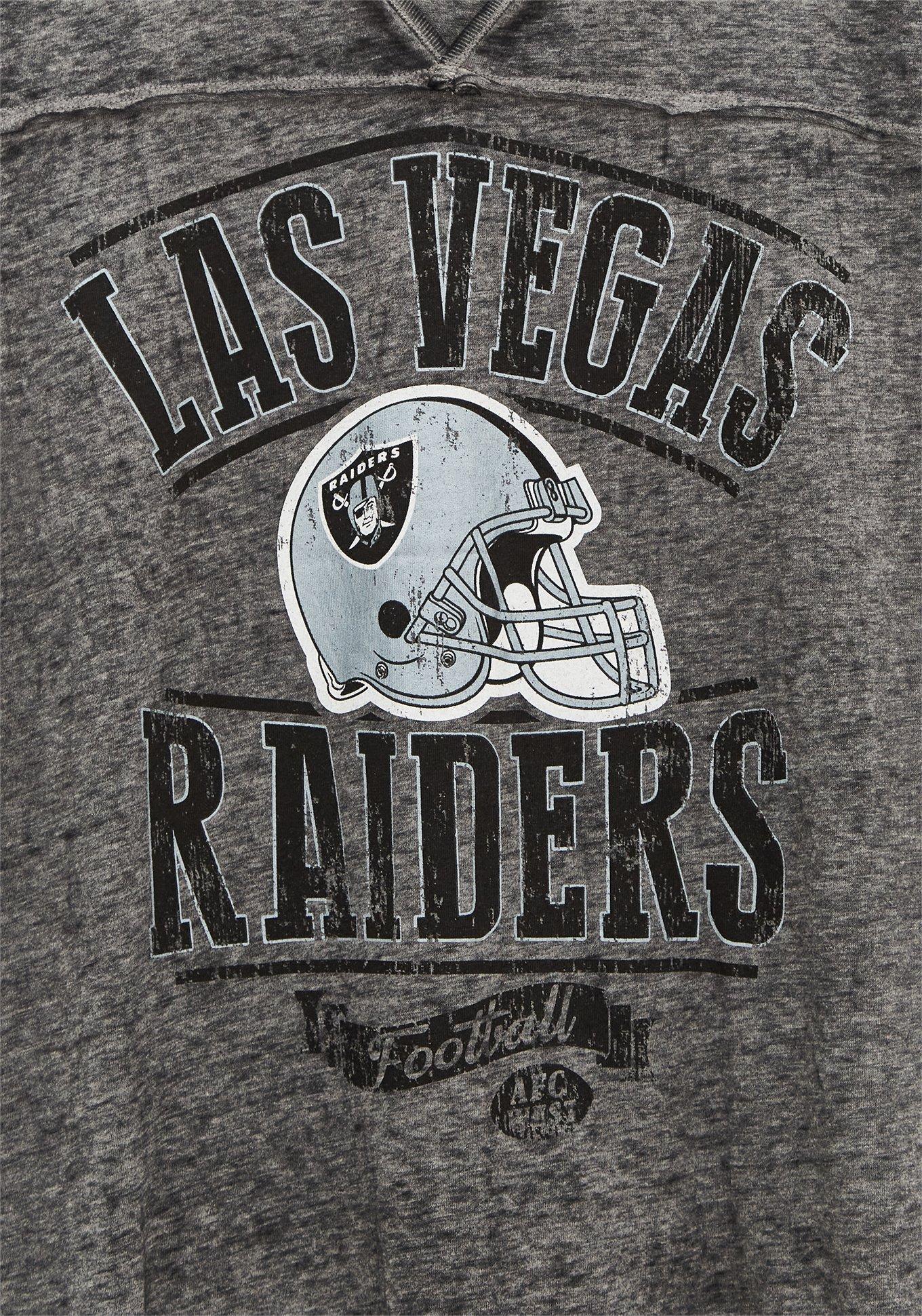 Plus Size - NFL Las Vegas Raiders Classic Fit Long Sleeve Raglan Tee -  Cotton Black - Torrid