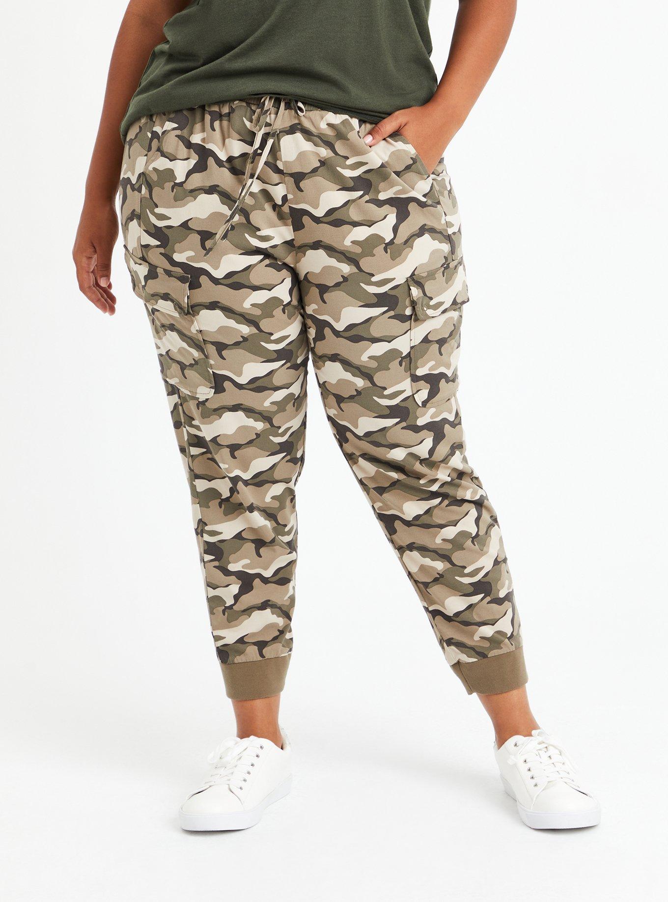 Plus Size - Pull-On Wide Leg Stretch Challis Cargo Pant - Torrid