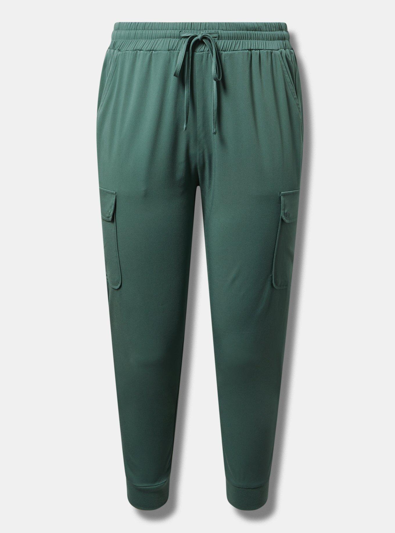 Relaxed Fit Jogger Stretch Challis Mid-Rise Cargo Pocket Pant