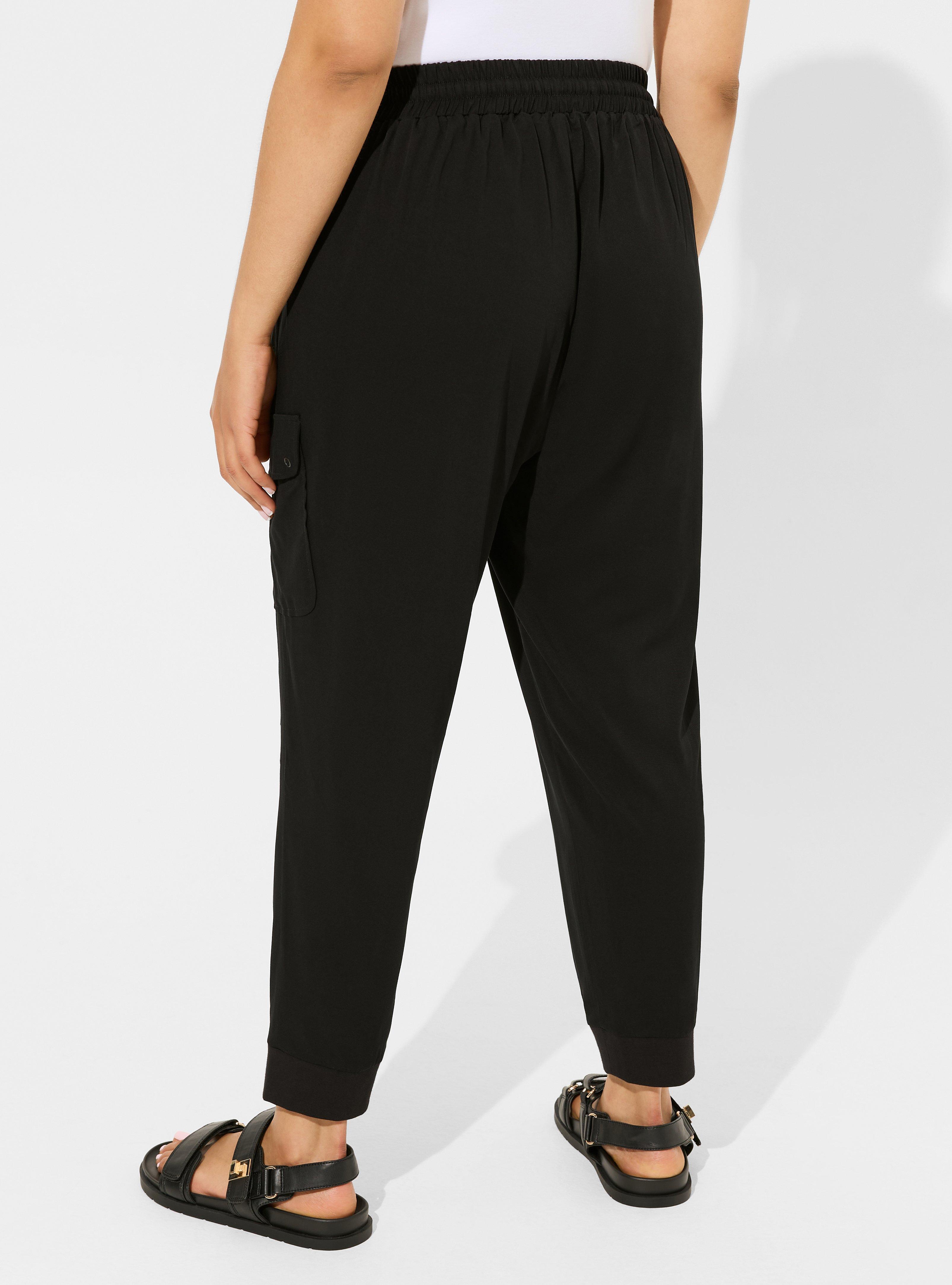 Plus Size - Relaxed Fit Jogger Stretch Challis Mid-Rise Cargo Pocket Pant -  Torrid