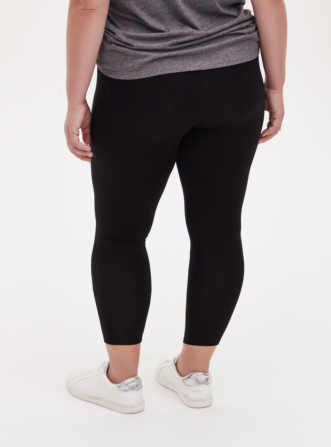 Plus Size Marvel Logo Black Crop Legging, DEEP BLACK, alternate