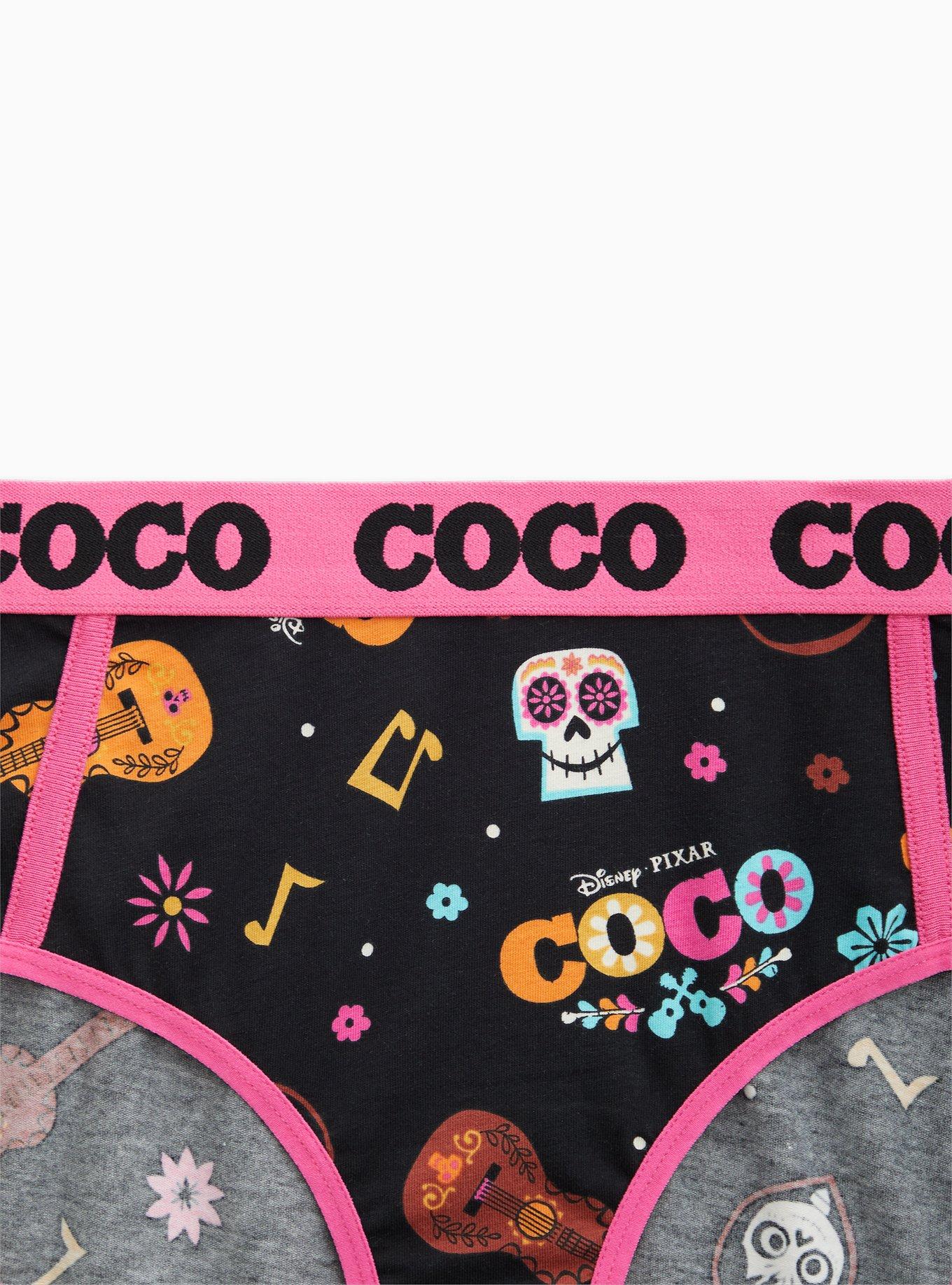 Plus Size - Disney Coco Skull Guitar Black Cotton Hipster Panty - Torrid