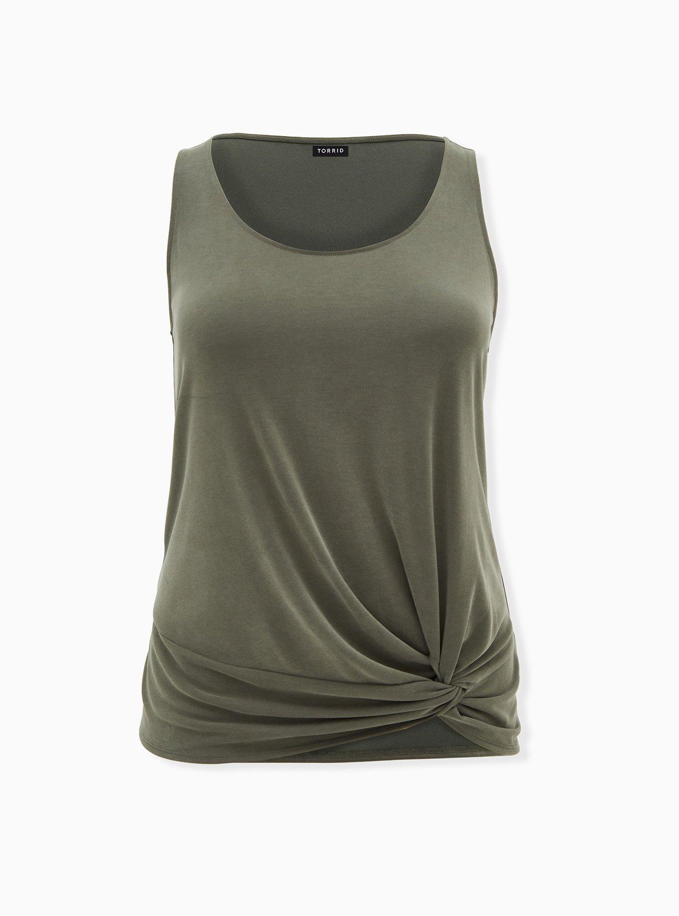 Plus Size - Cupro Knot Front Tank - Torrid