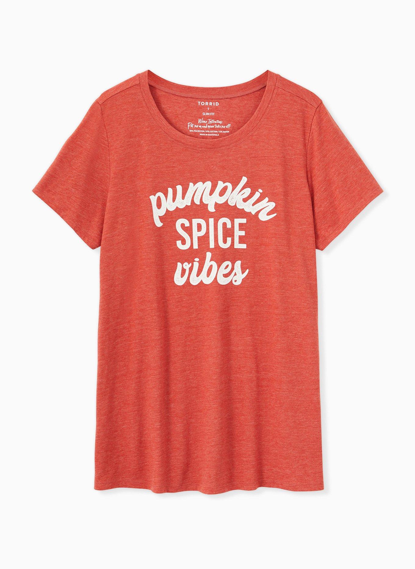 Pumpkin Spice Vibes Slim Fit Crew Tee - Triblend Jersey Orange, TANDOORI SPICE, hi-res