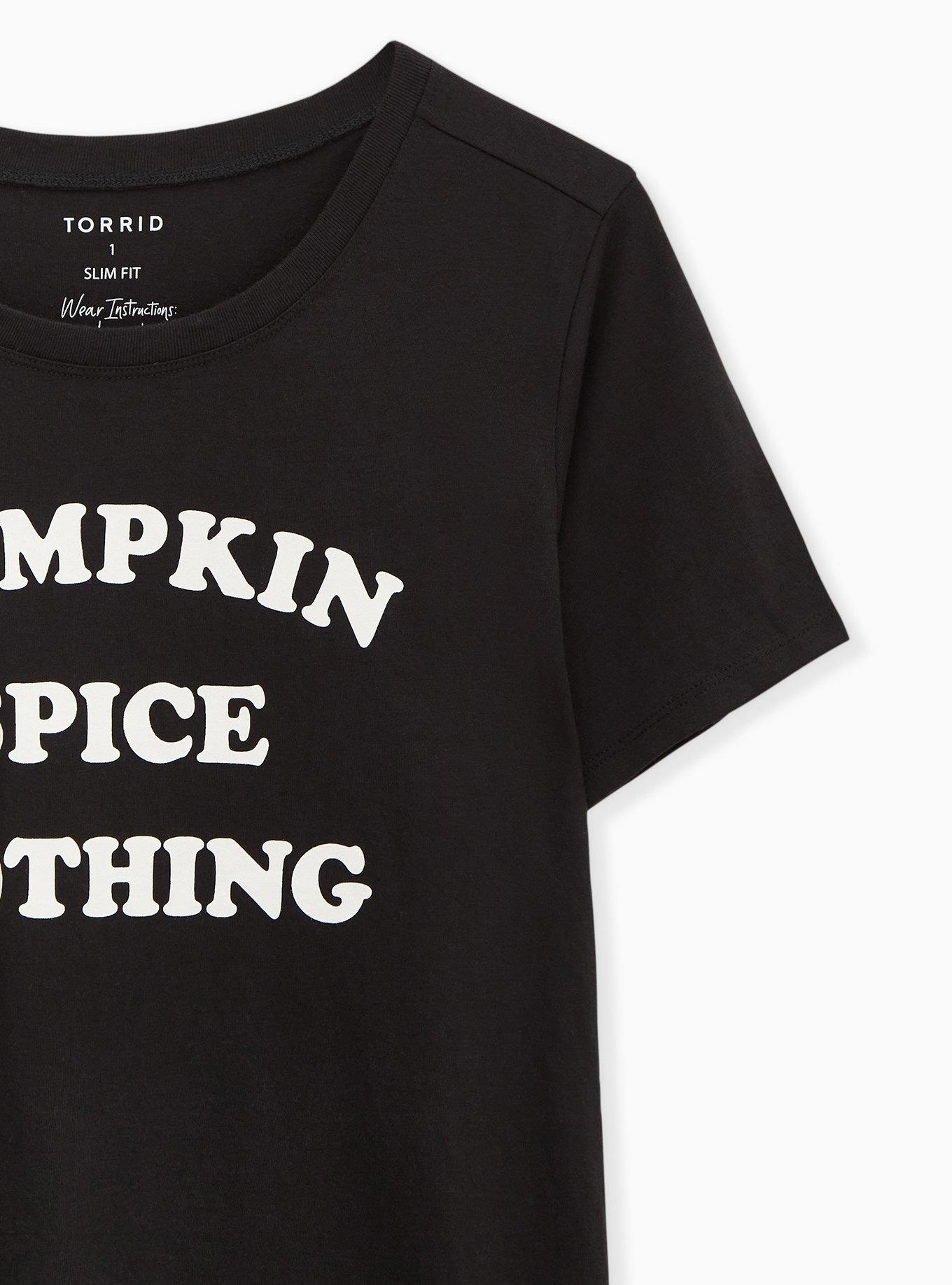 Pumpkin Spice Nothing Slim Fit Crew Tee - Black, DEEP BLACK, alternate