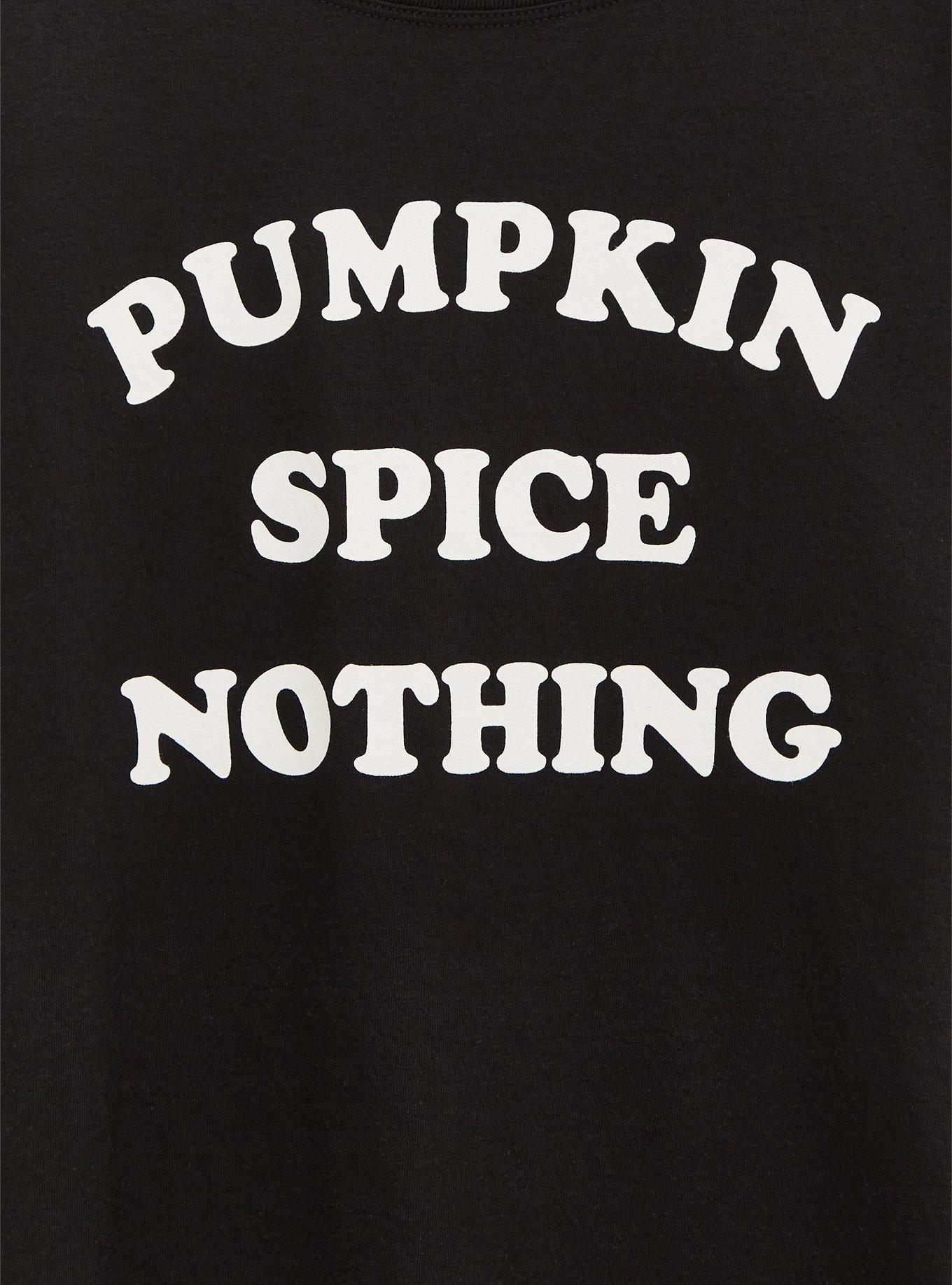 Pumpkin Spice Nothing Slim Fit Crew Tee - Black, DEEP BLACK, alternate