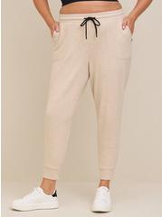 Everyday Fleece Crop Active Jogger In Classic Fit, OATMEAL, alternate