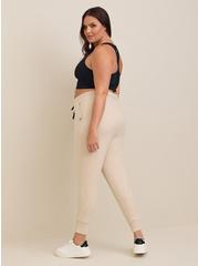 Plus Size Everyday Fleece Crop Active Jogger In Classic Fit, OATMEAL, alternate