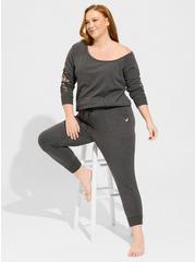 Plus Size Everyday Fleece Crop Active Jogger In Classic Fit, CHARCOAL HEATHER, hi-res