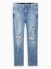 Plus Size Bombshell Straight Premium Stretch High-Rise Jean, SOHO, hi-res