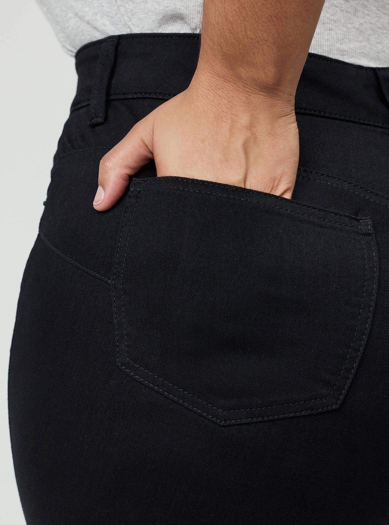 Plus Size Bombshell High-Rise Flare Jean, BLACK, alternate