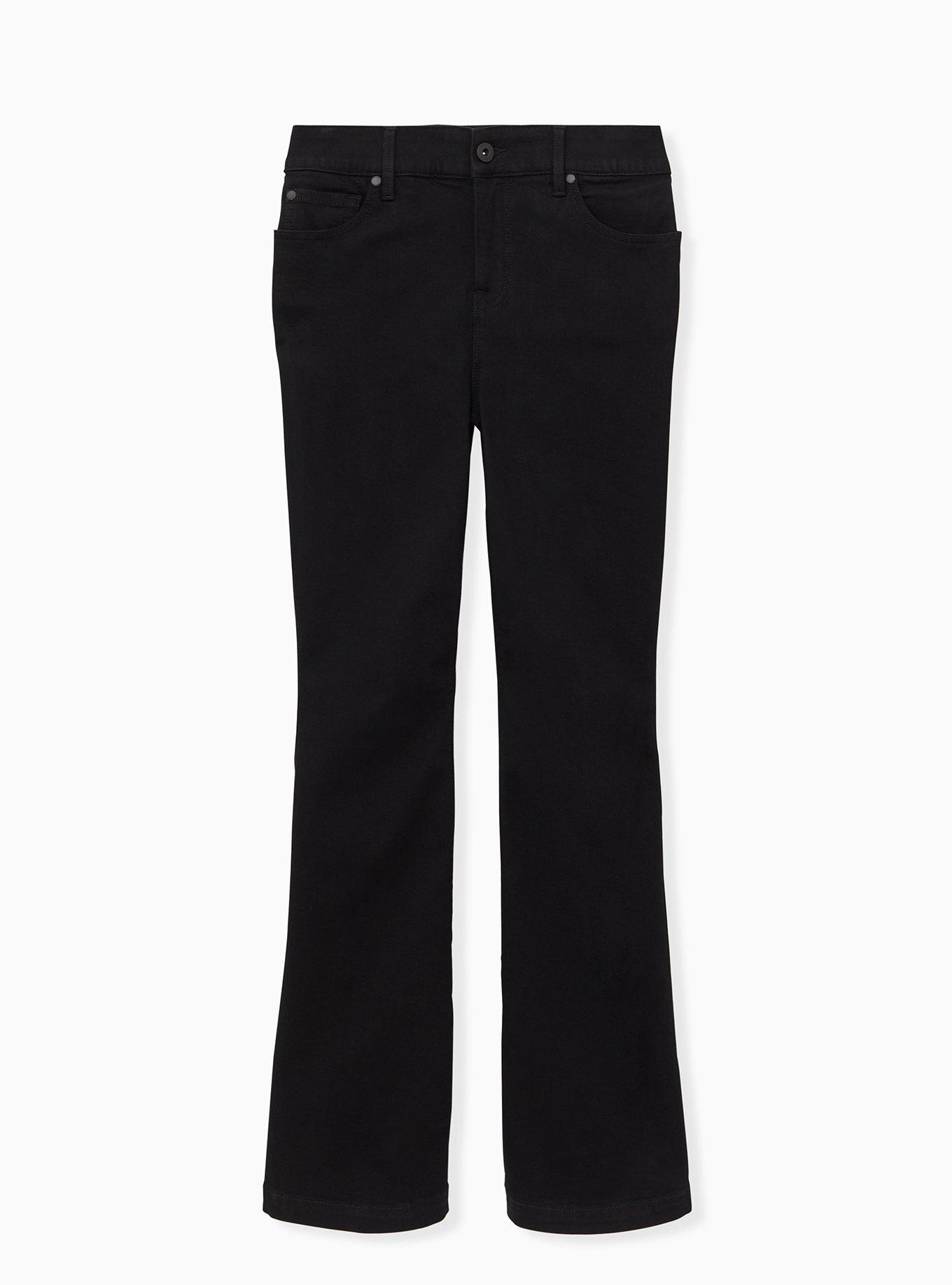 Hug Tight High Stretch Flare Jeans - Black