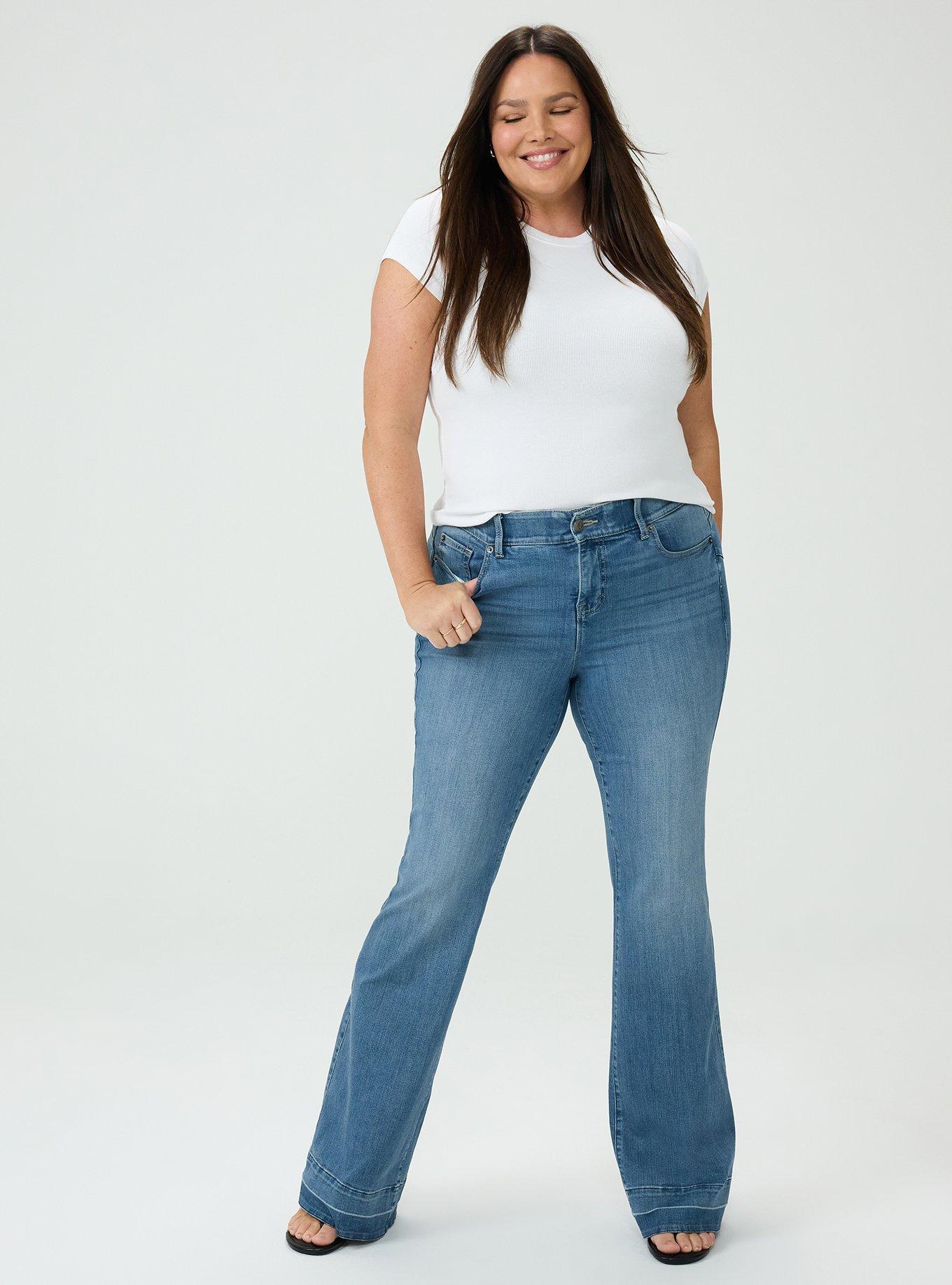 Plus Size Bombshell High-Rise Flare Jean, GRAMERCY, alternate
