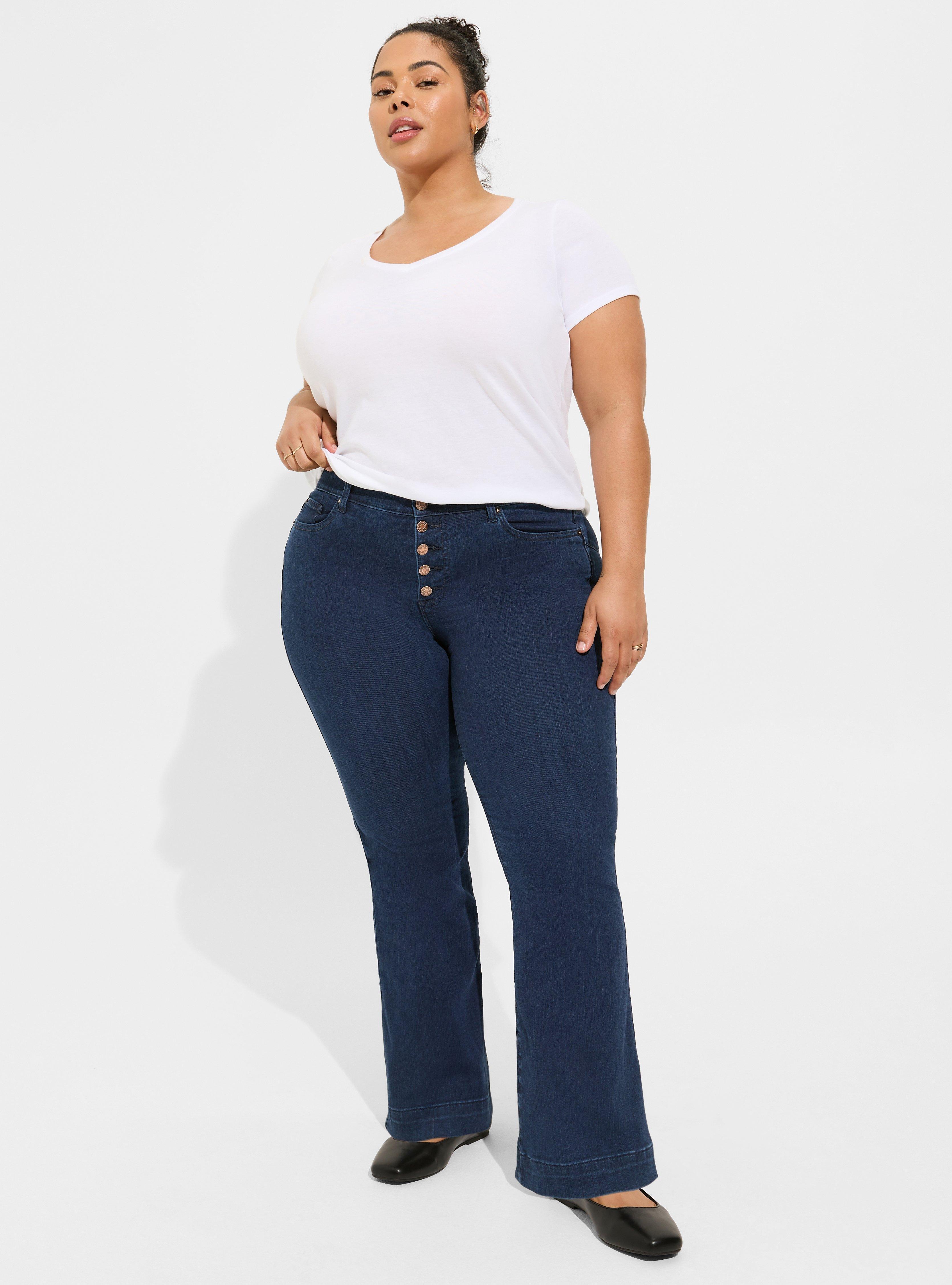 High Rise Vintage Flare Jeans with Washwell