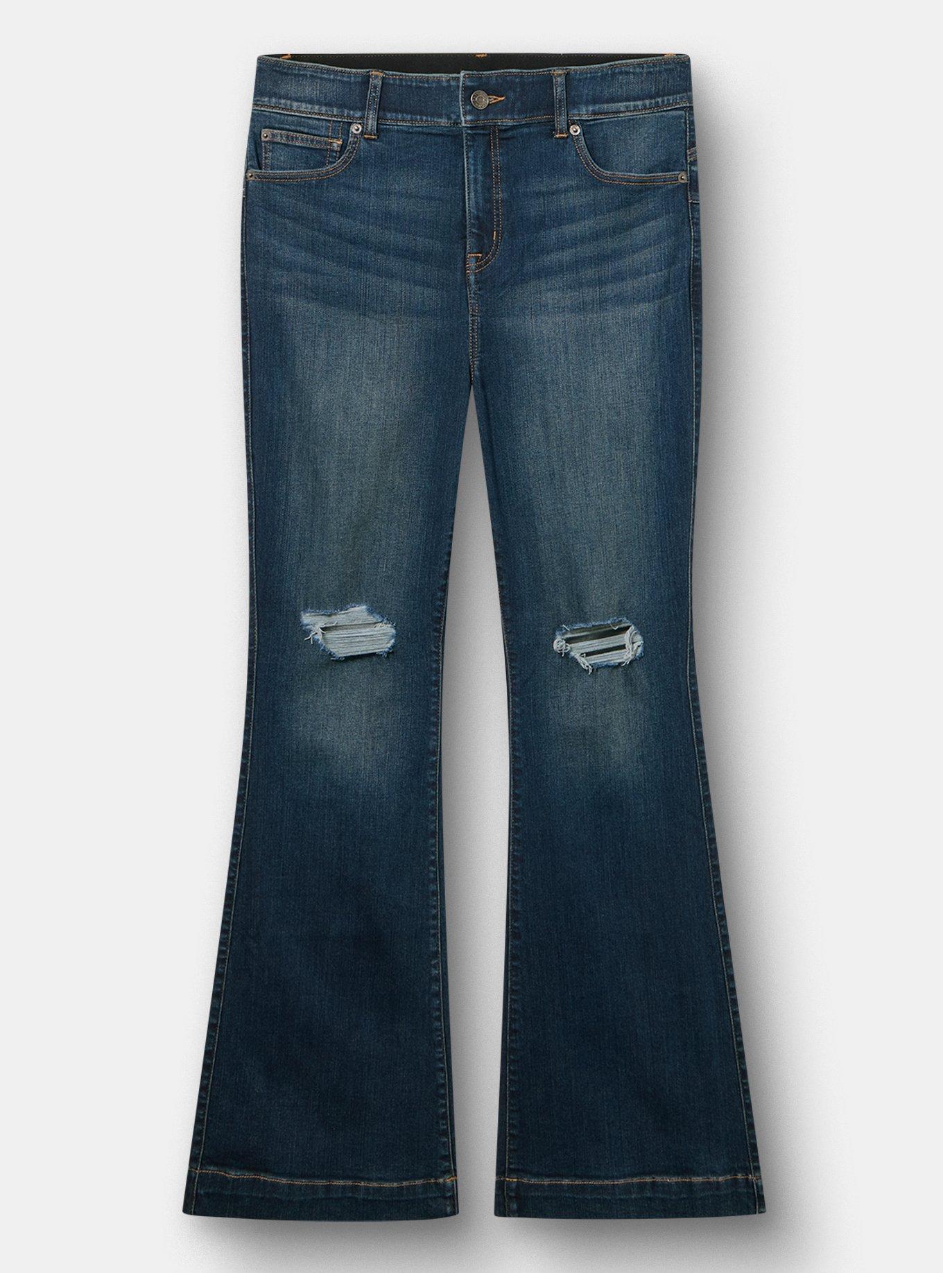 Bombshell Flare High-Rise Jean, LAKEVIEW, flat