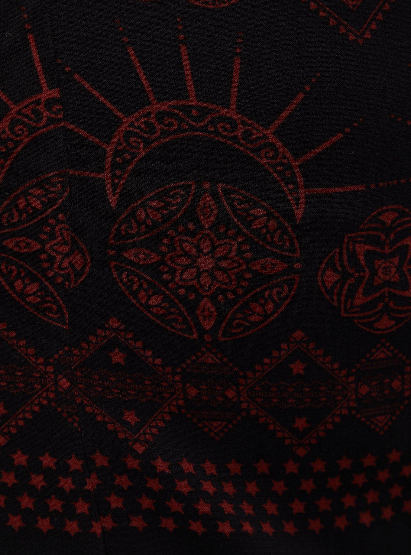 Georgette Shirttail Kimono, CELESTIAL, alternate