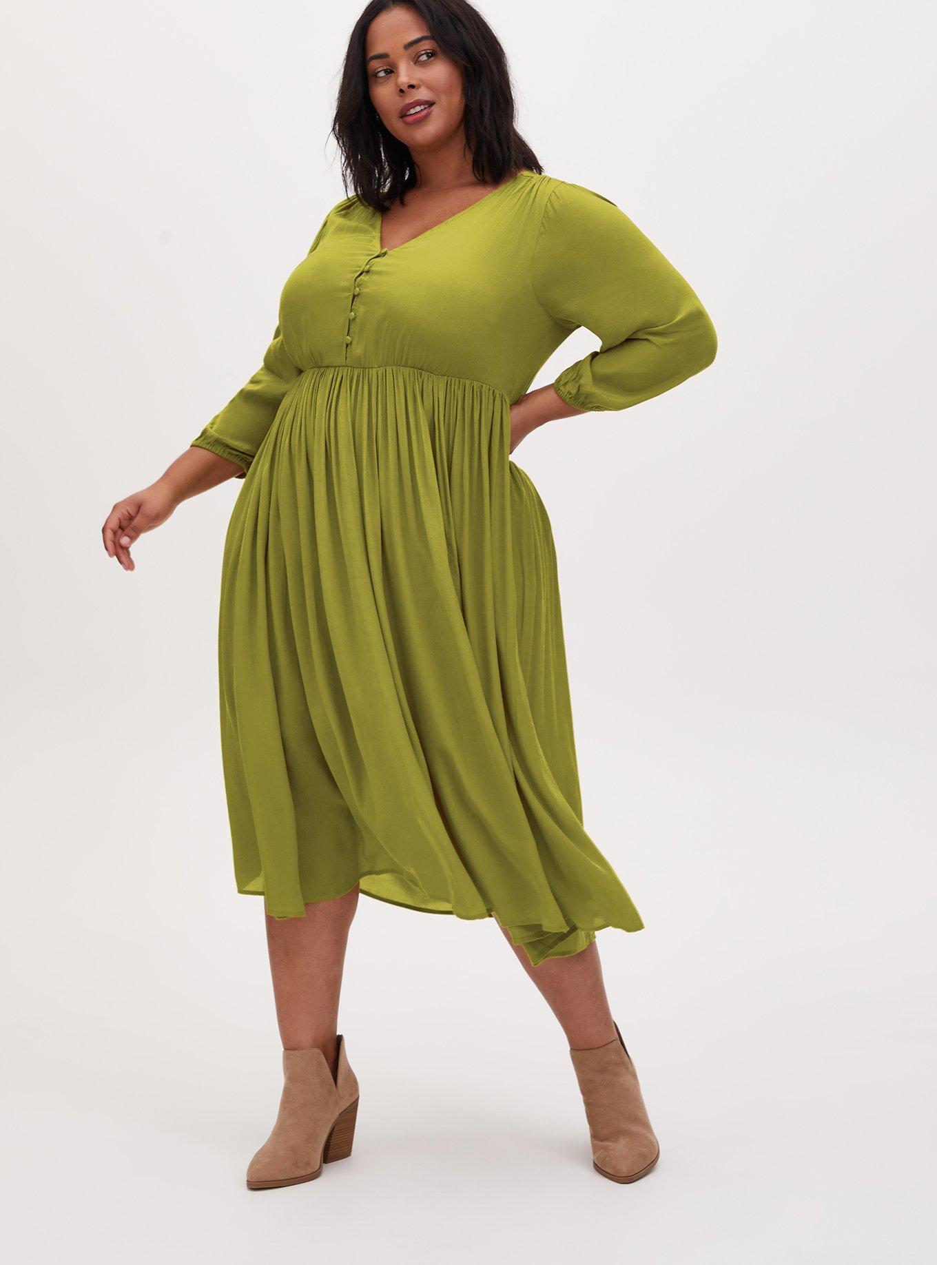 Torrid olive cheap green dress