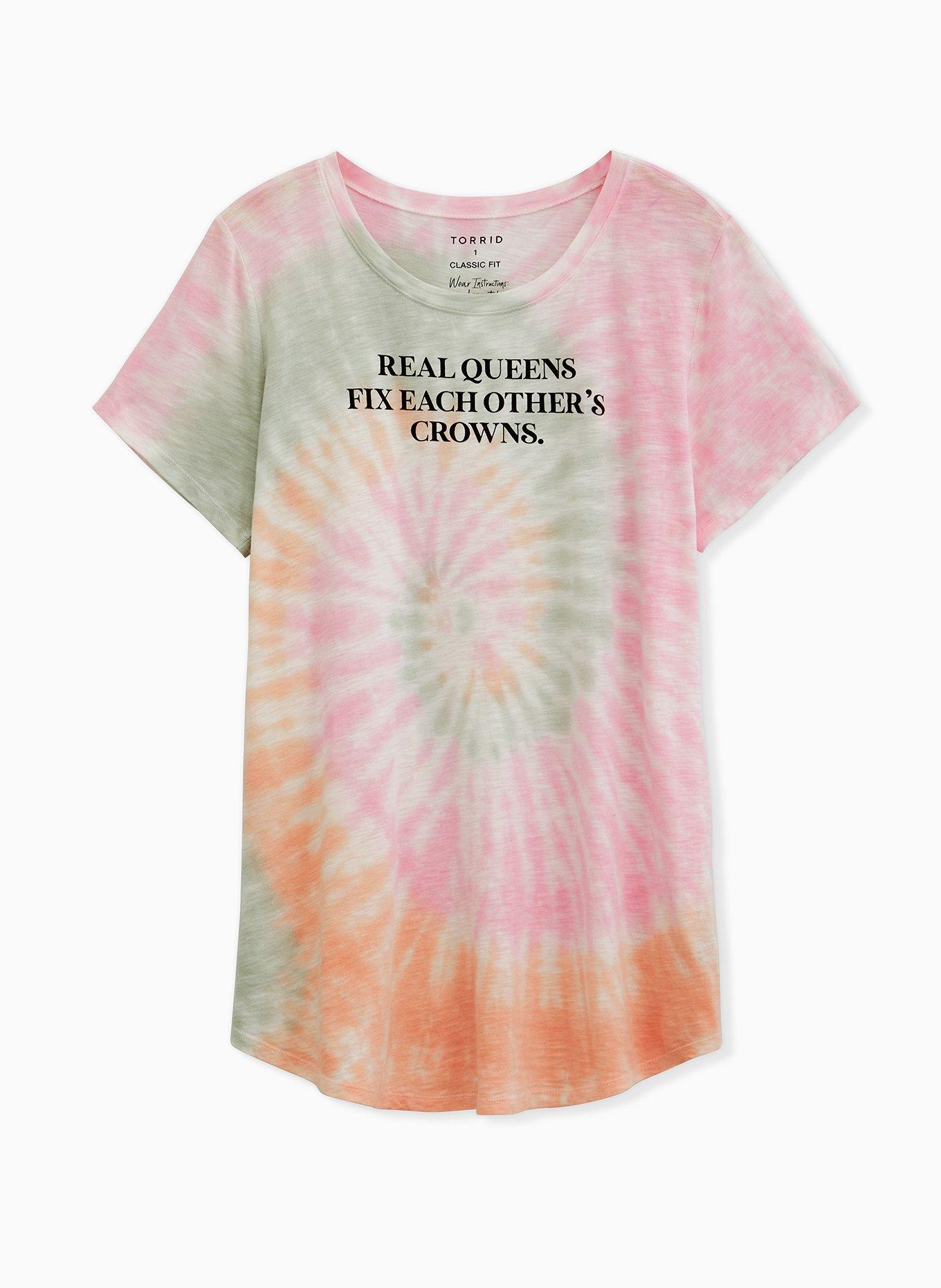 Plus Size Real Queens Classic Fit Crew Tee - Heritage Slub Tie-Dye Multi, , hi-res