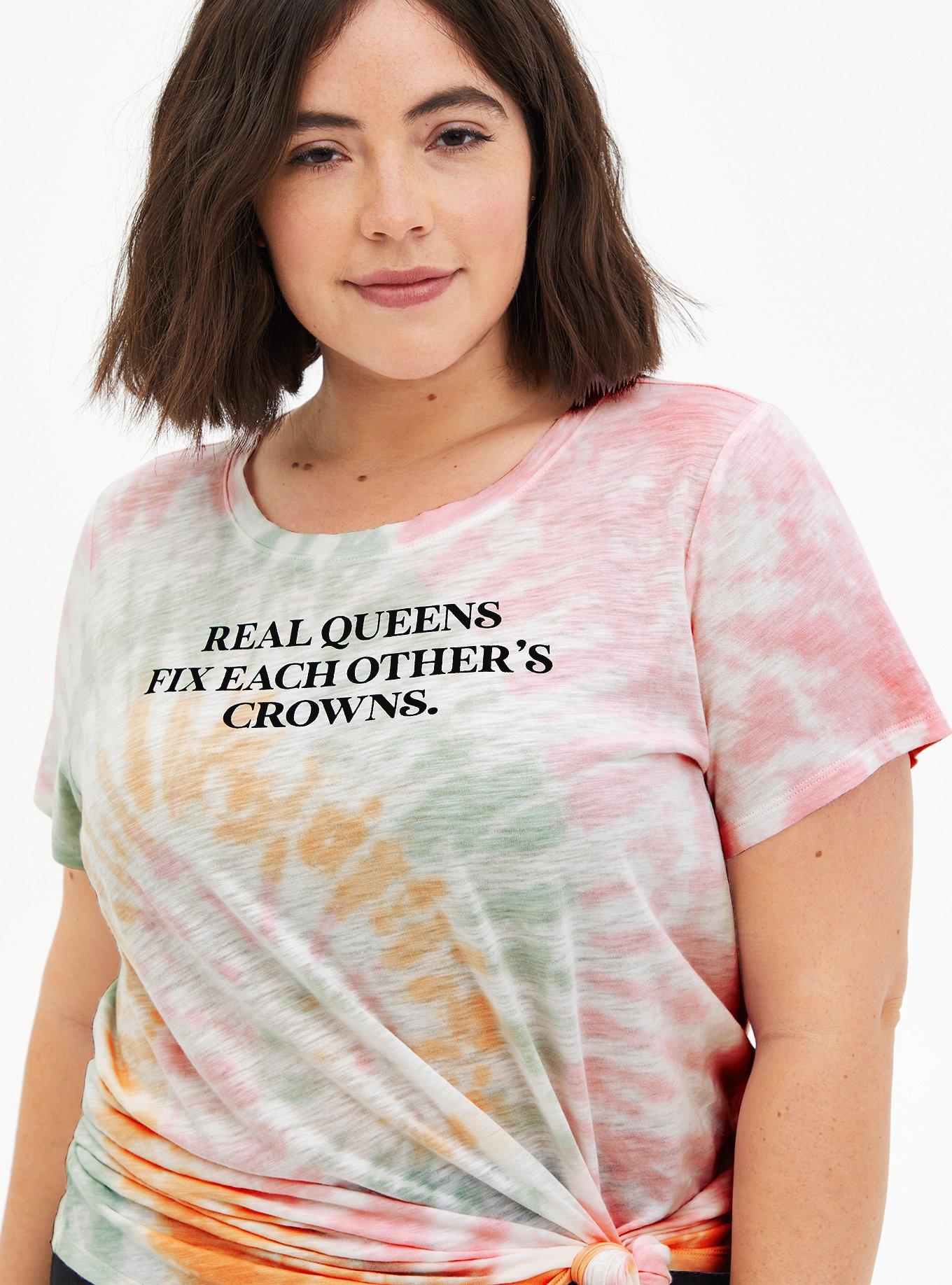 Plus Size Real Queens Classic Fit Crew Tee - Heritage Slub Tie-Dye Multi, , hi-res