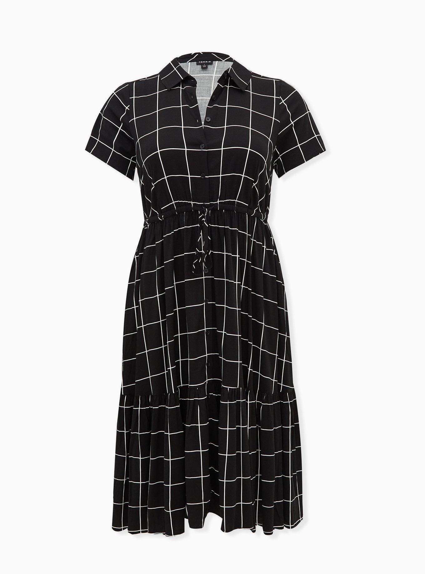 Plus Size Midi Challis ButtonFront Shirt Dress Torrid