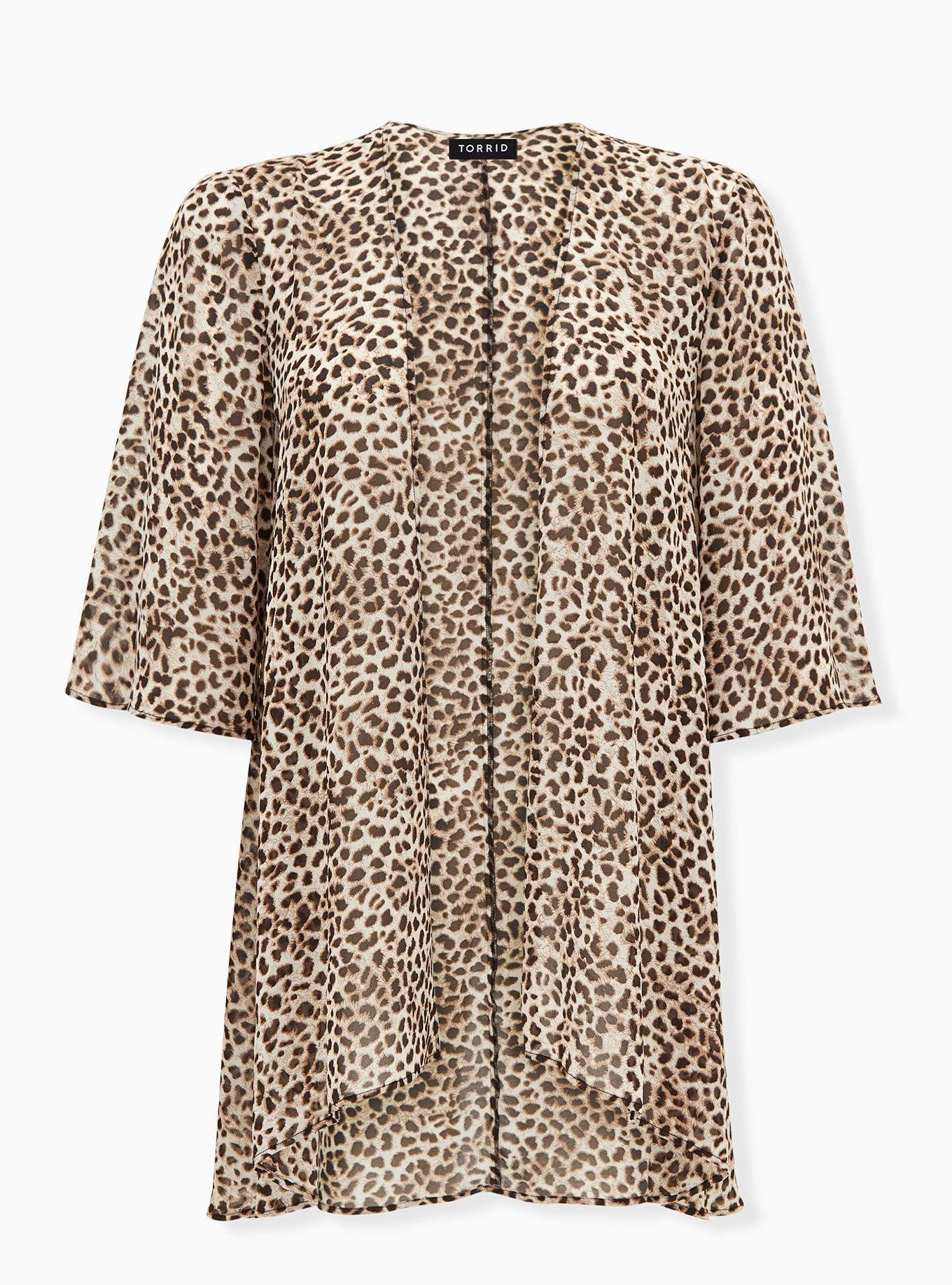 Plus Size - Leopard Chiffon Hi-Lo Kimono - Torrid