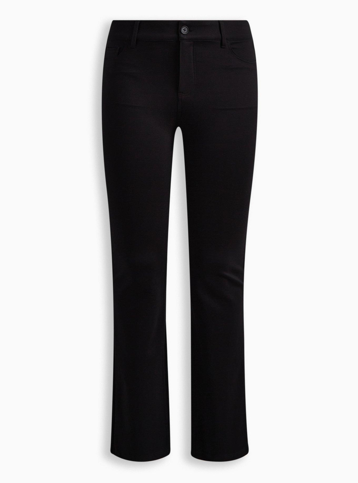 YUMMIE M Black Pocket stretch Ponte Knit Slimming Jeggings Pants