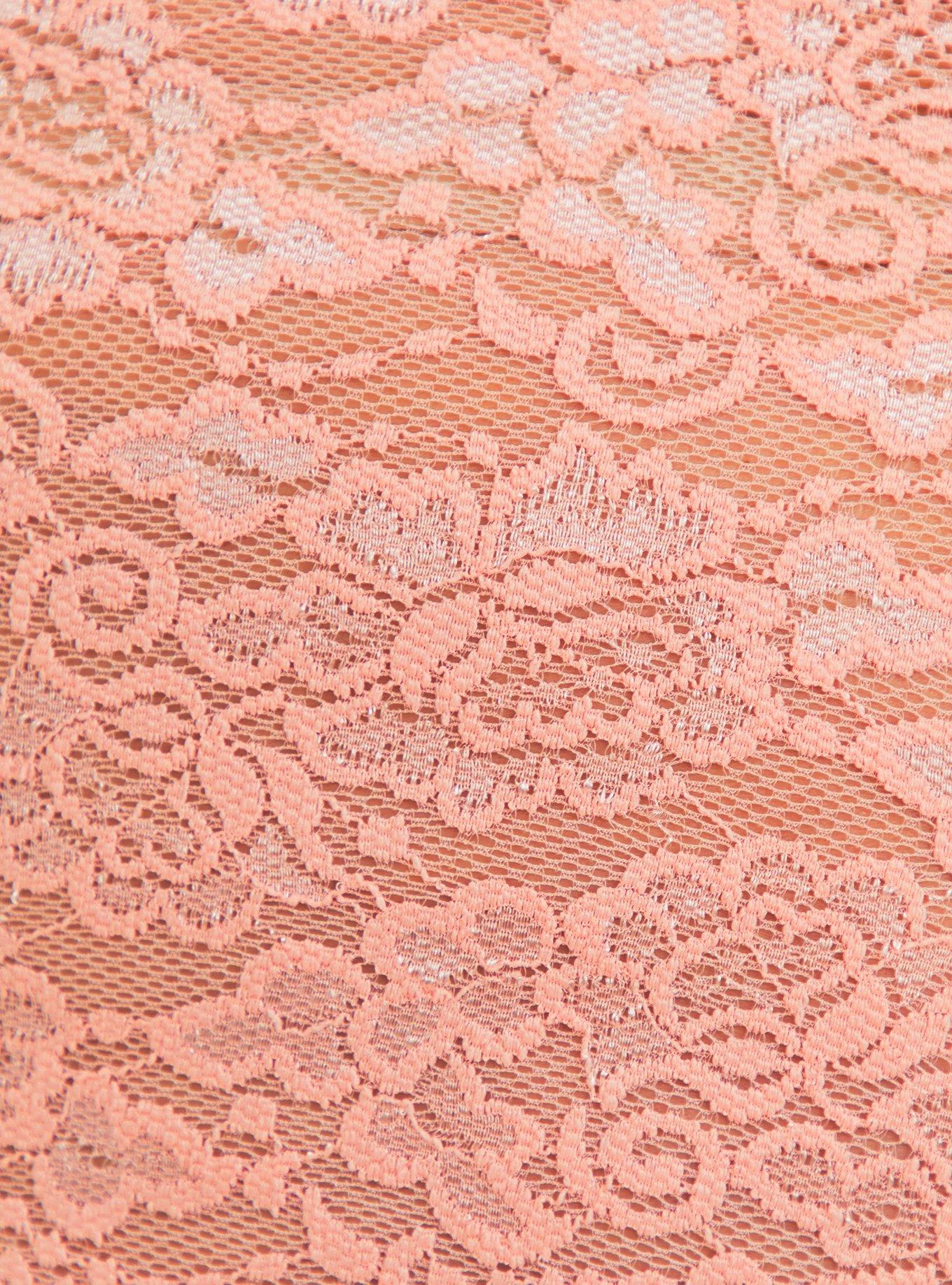 Simply Lace Mid-Rise Cheeky Panty, PEACH MELBA, alternate