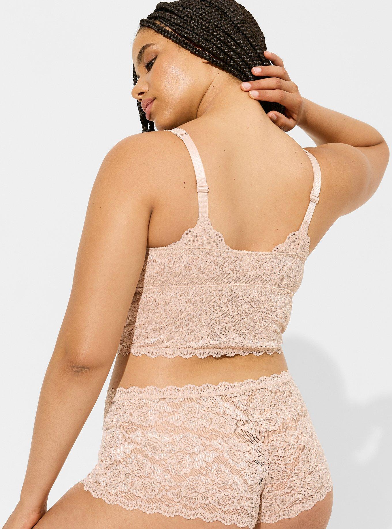 Plus Size - Diamante Lace Cheeky Panty with Back Detail - Torrid