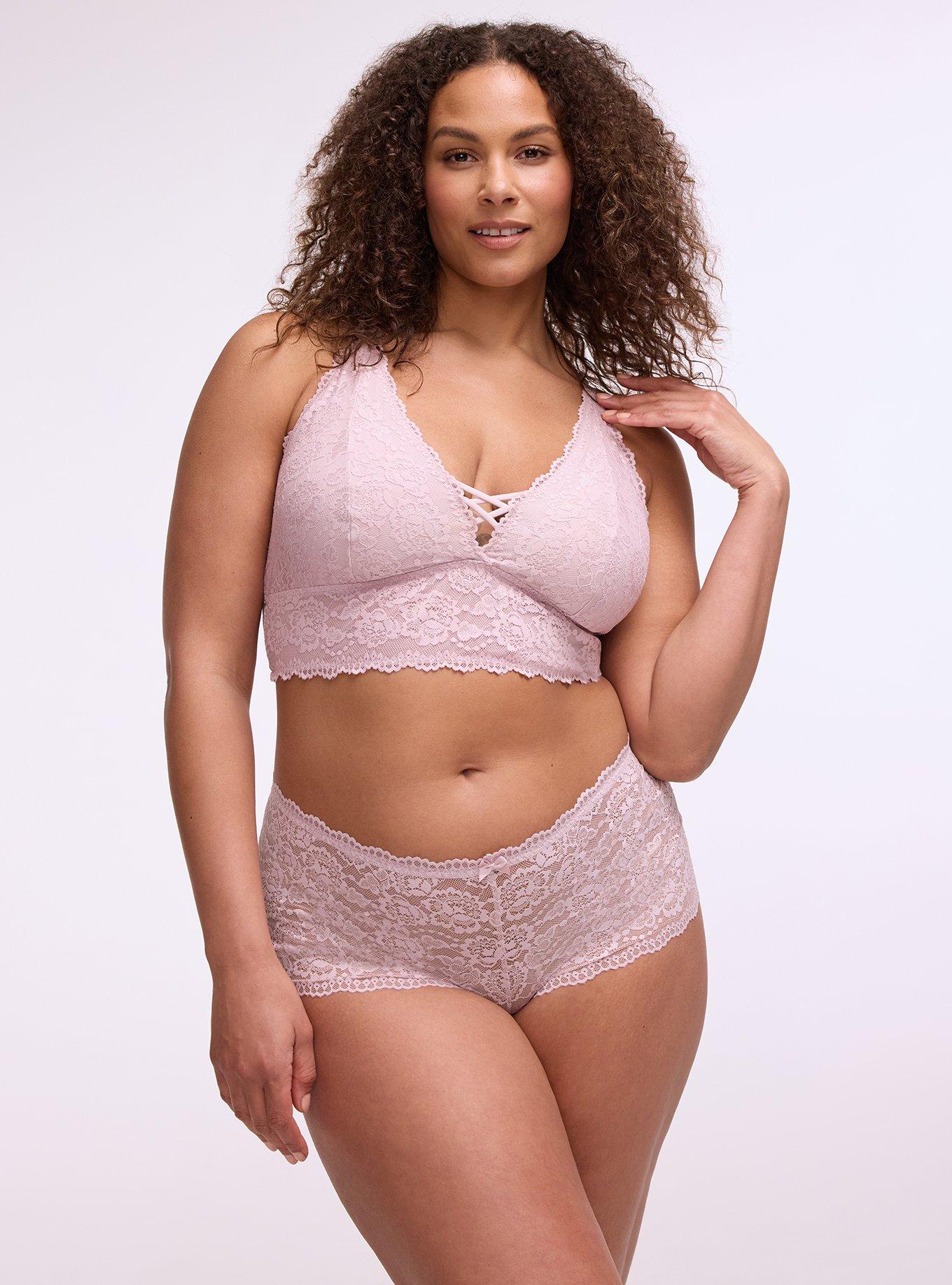 Simply Lace Mid-Rise Cheeky Panty, VIOLET ICE, hi-res
