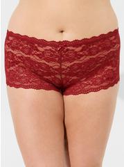 Simply Lace Mid-Rise Cheeky Panty, RHUBARB, alternate