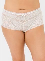 Simply Lace Mid-Rise Cheeky Panty, CLOUD DANCER, alternate