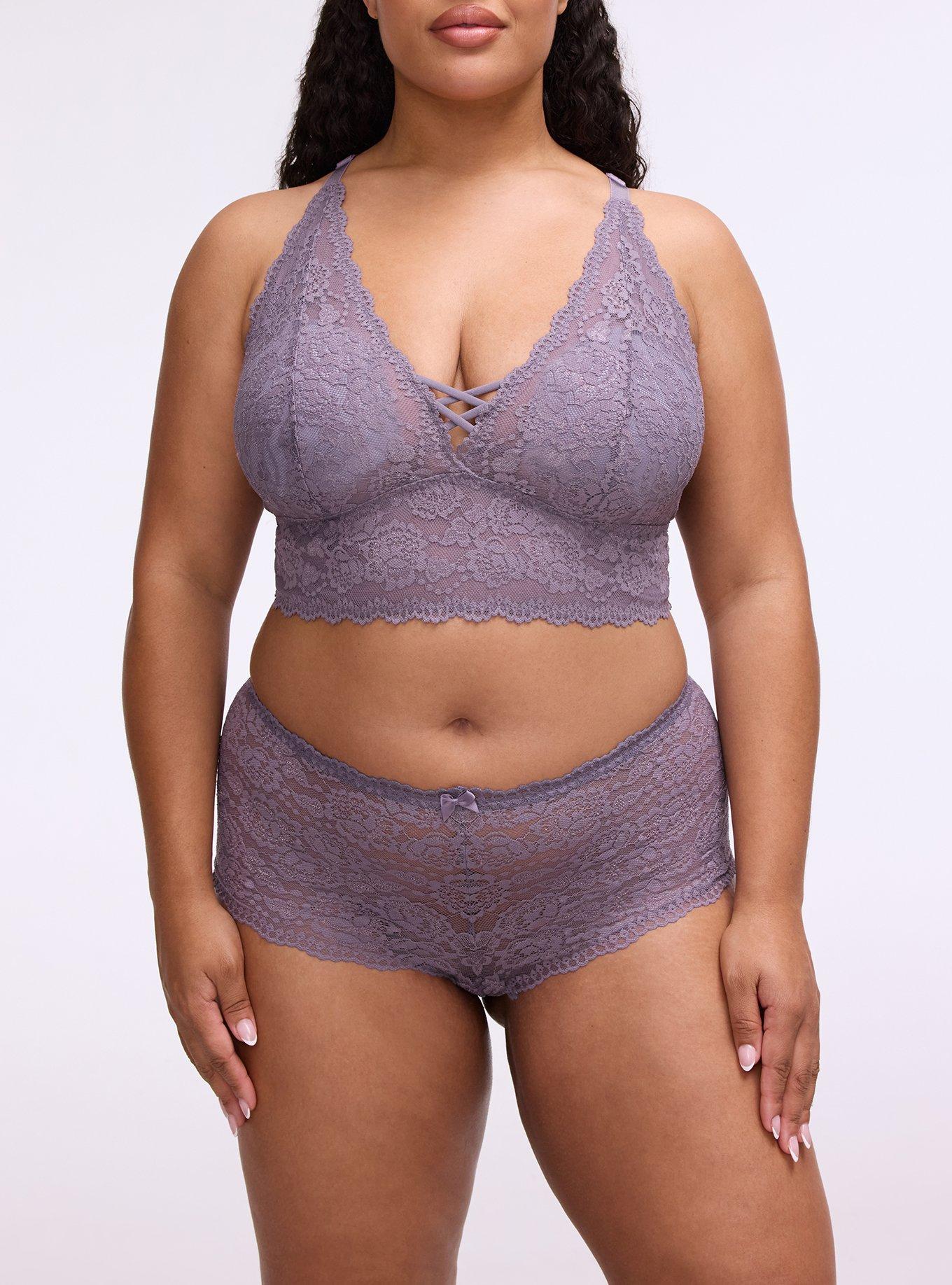 Simply Lace Mid-Rise Cheeky Panty, PURPLE SAGE, alternate