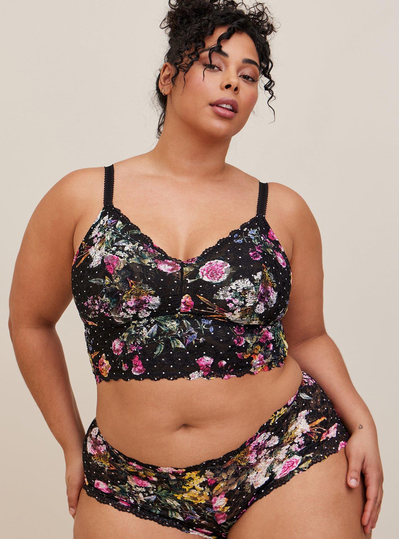 Plus Size - Lace Mid-Rise Cheeky Panty With T Back - Torrid